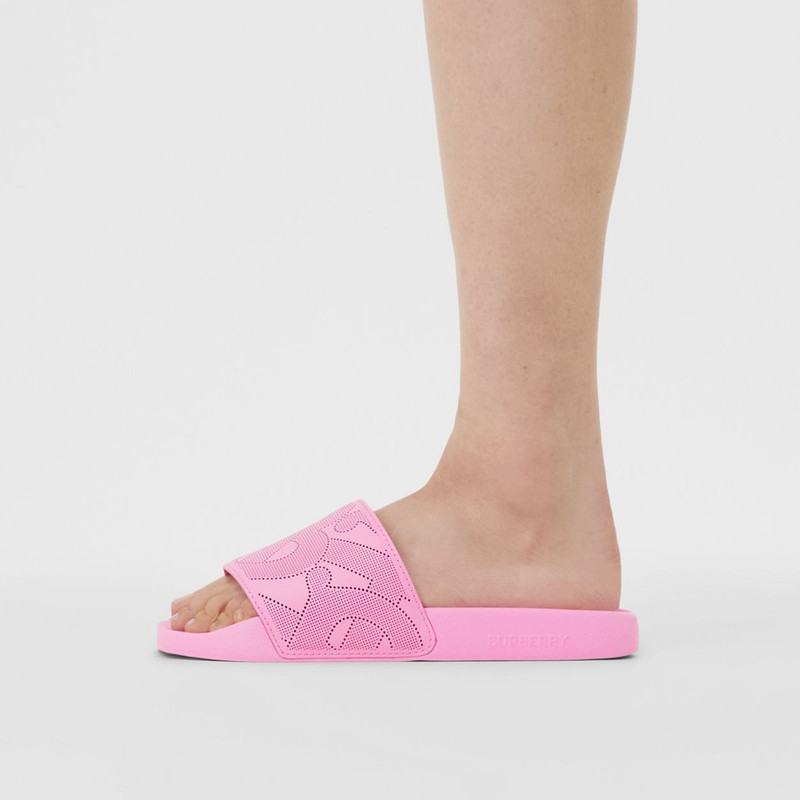 Perforated Monogram Leather Slides 4