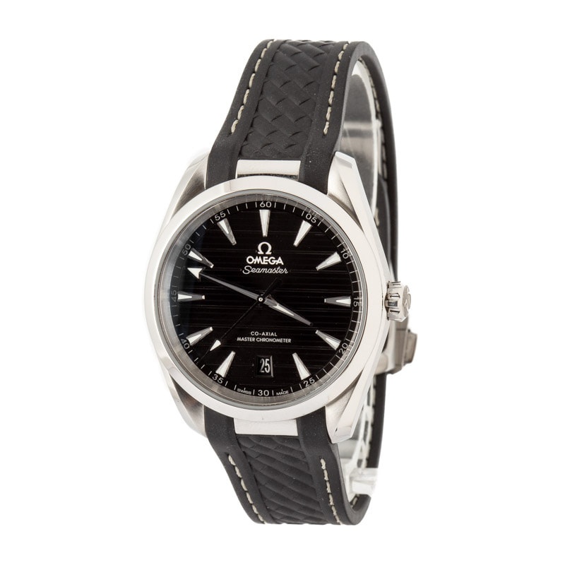 Used Omega Seamaster Aqua Terra 150M Black Horizontal Teak Dial - 2