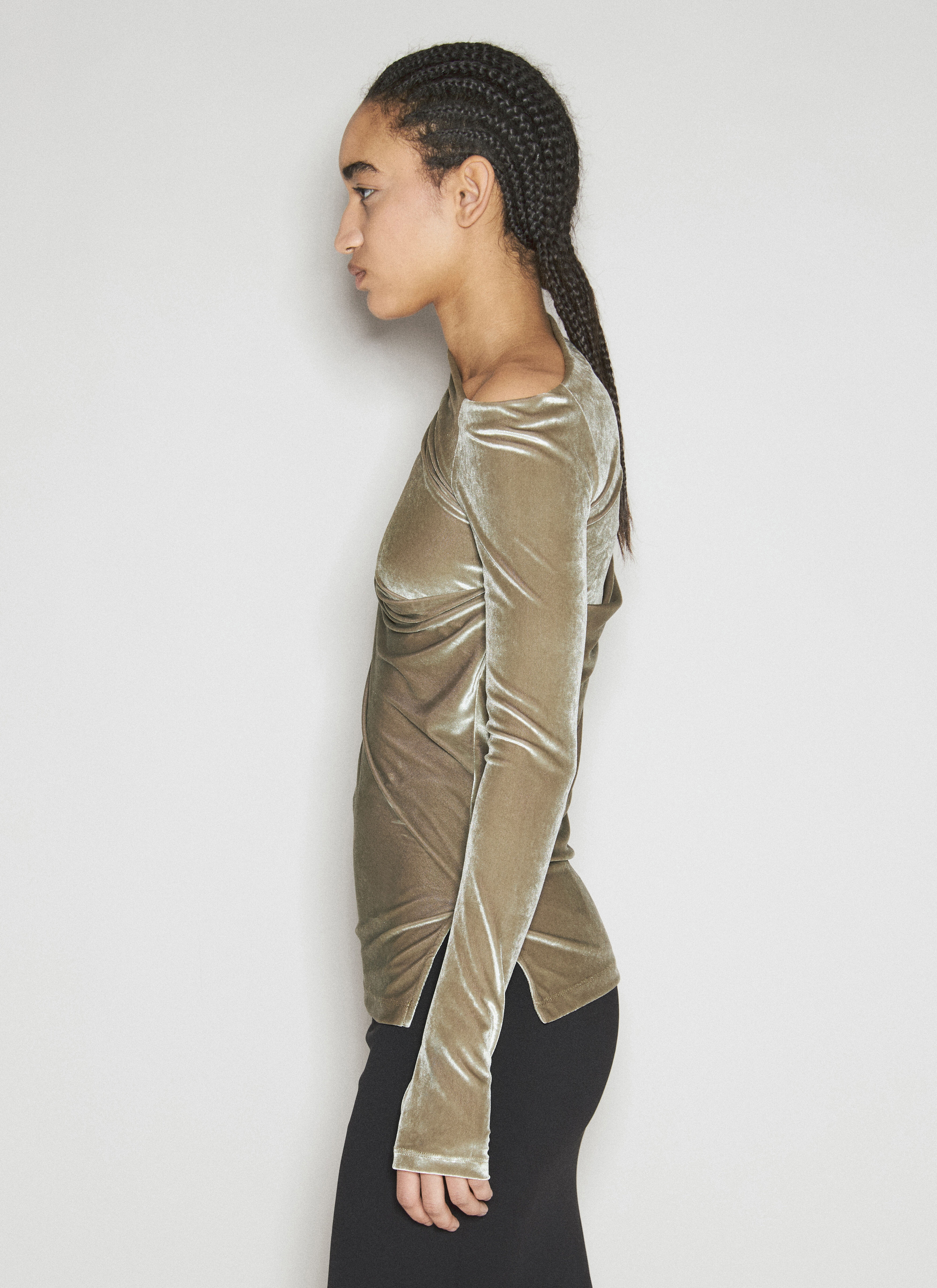Velvet Asymmetrical Top - 5