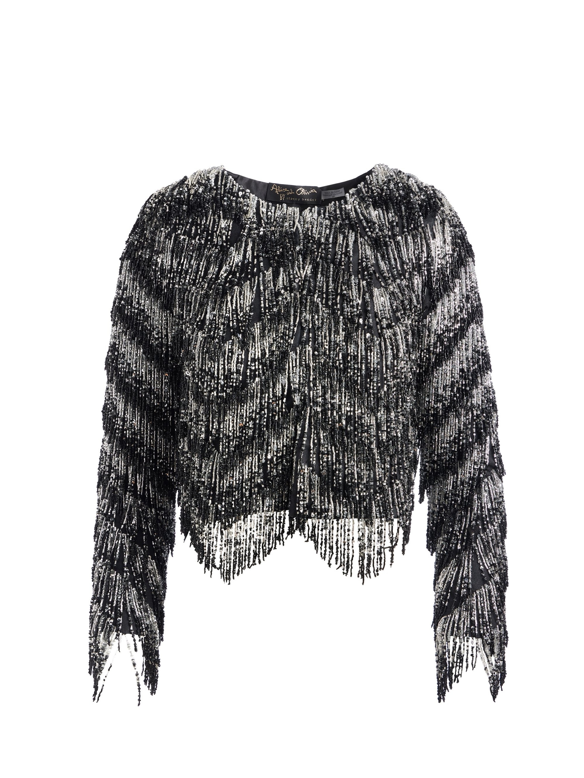 KIDMAN EMBELLISHED FRINGE BOXY JACKET - 1