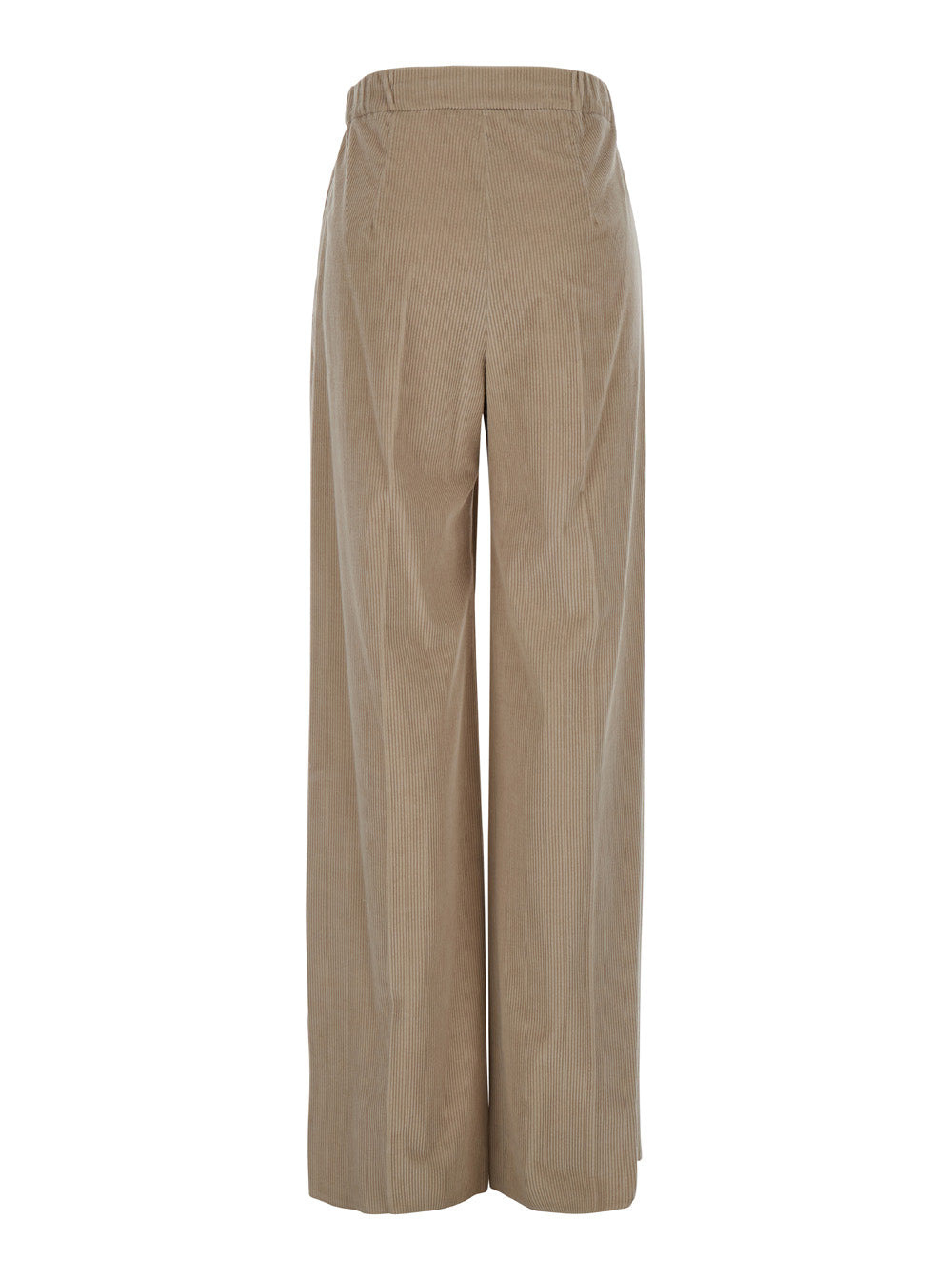 Max Mara Women 'Lerici' Beige Palazzo Pants With Drawstring In Corduroy Woman - 2