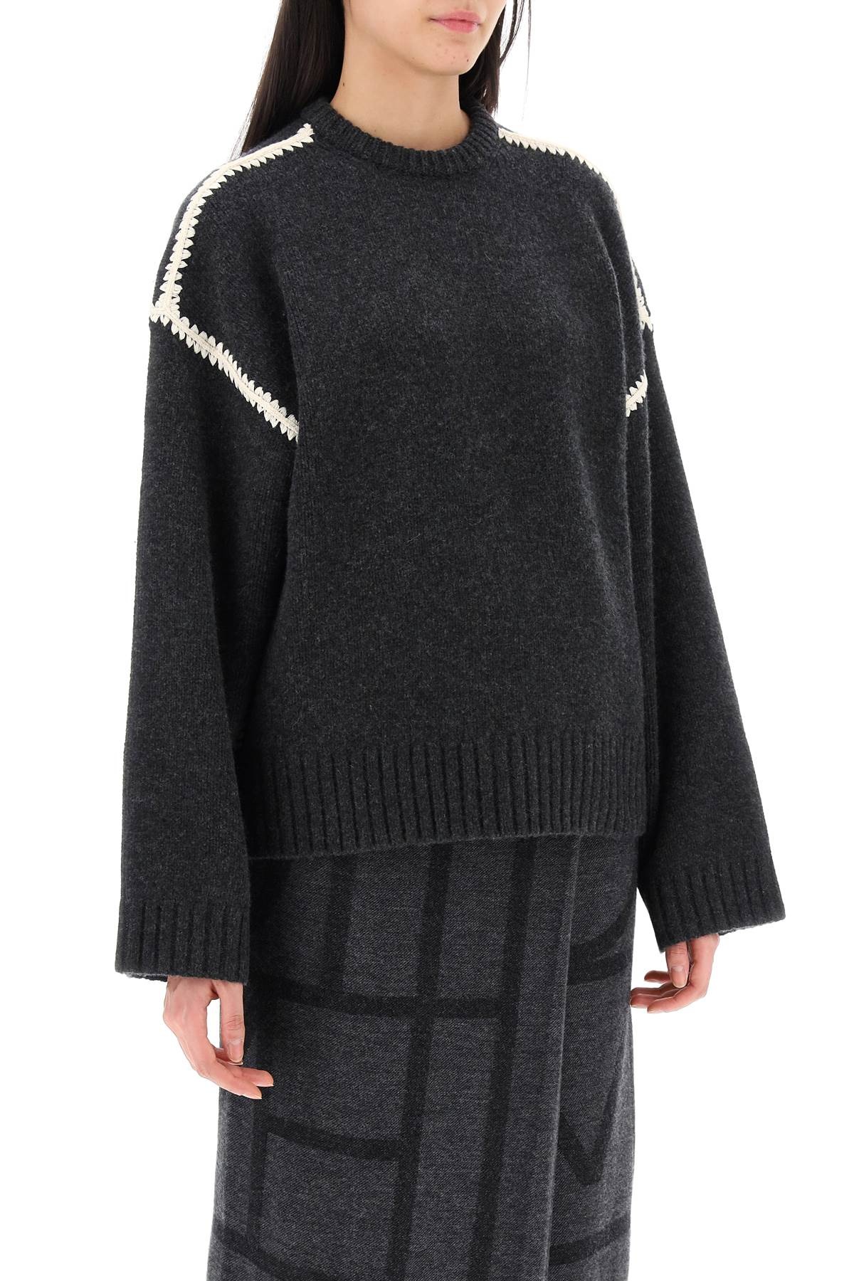 Toteme Sweater With Contrast Embroideries Women - 2