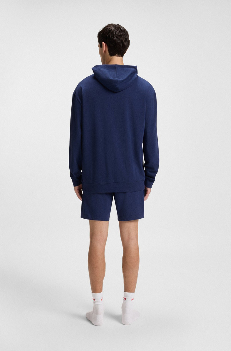 STRETCH-COTTON HOODIE WITH LOGO PRINT 4