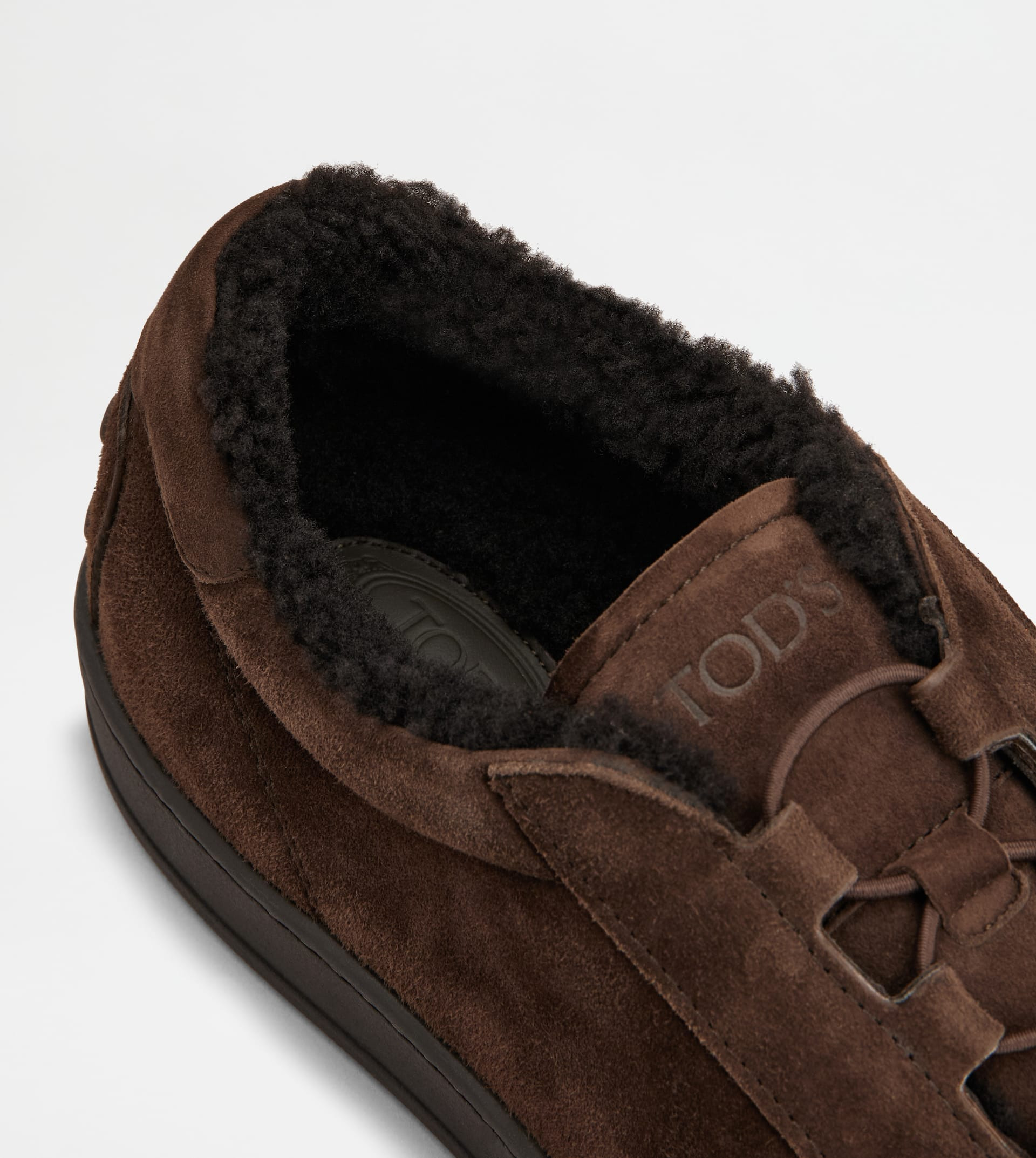 SNEAKERS IN PASHMY SUEDE - BROWN - 5