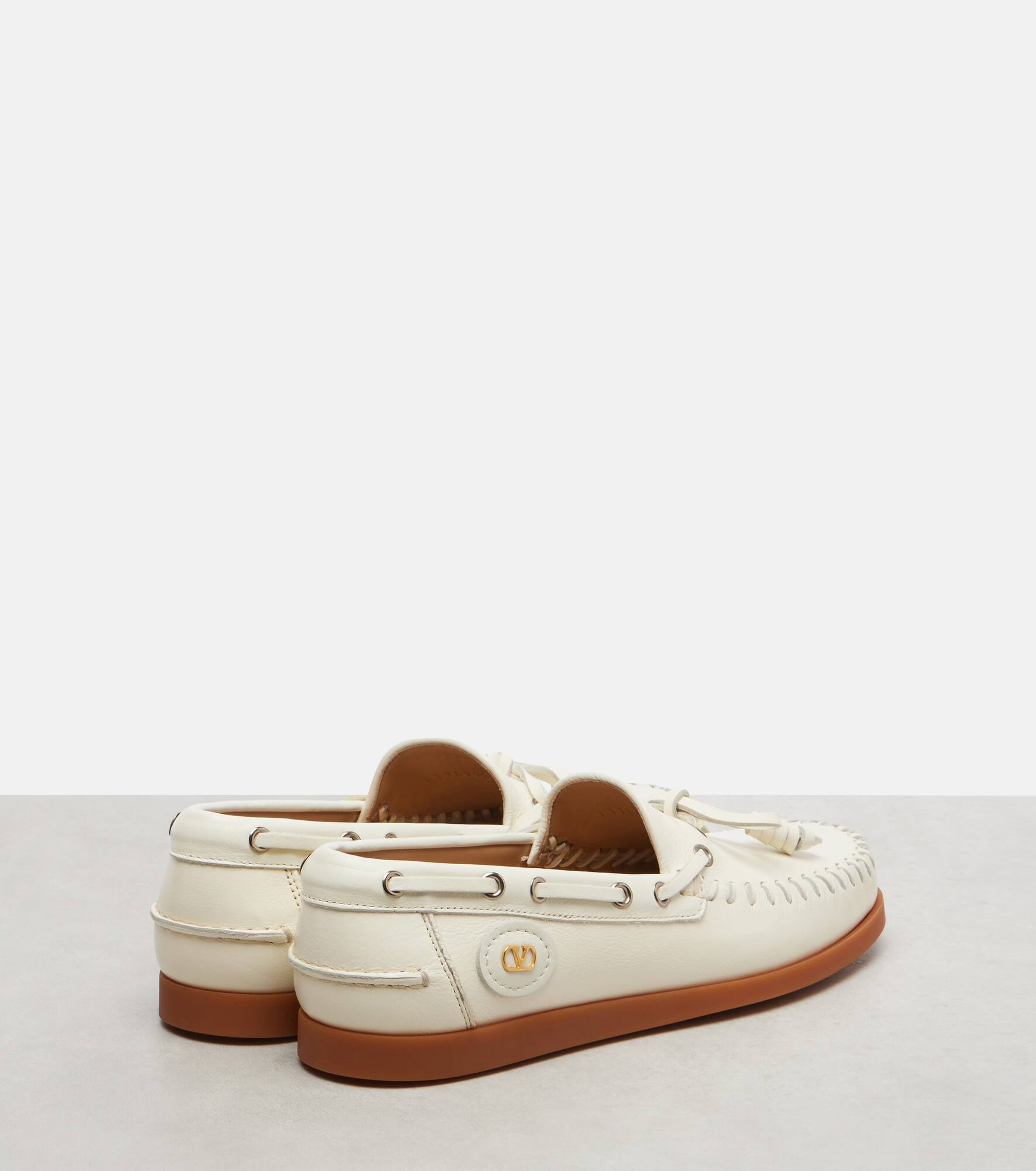 Palm Avenue VLogo leather boat shoes - 2