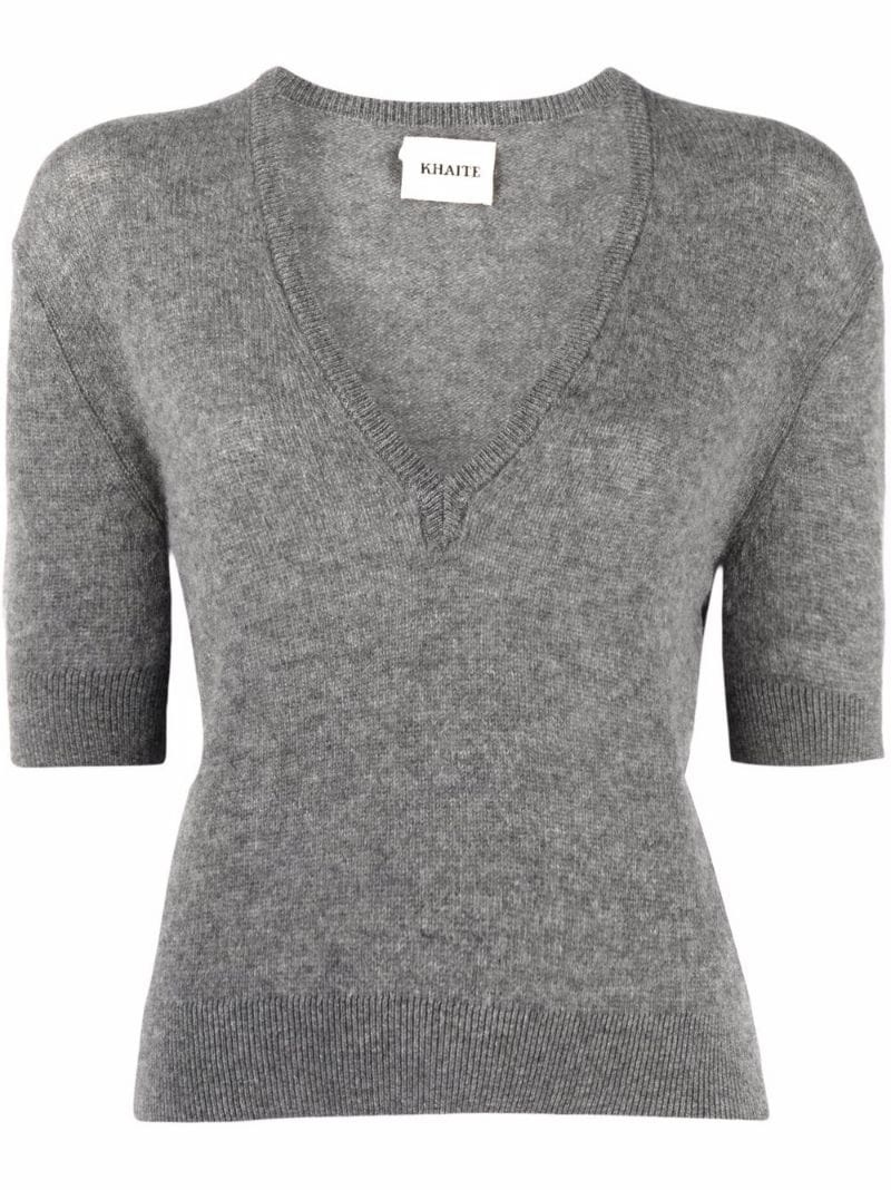 V-neck cashmere top - 1