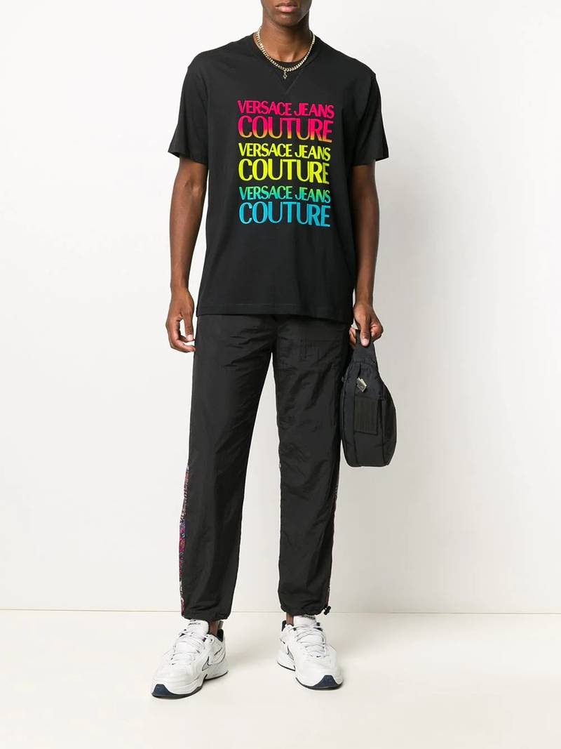 VERSACE JEANS COUTURE logo print track pants outlook