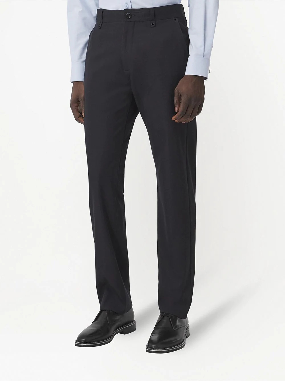 tailored wool-blend trousers - 3