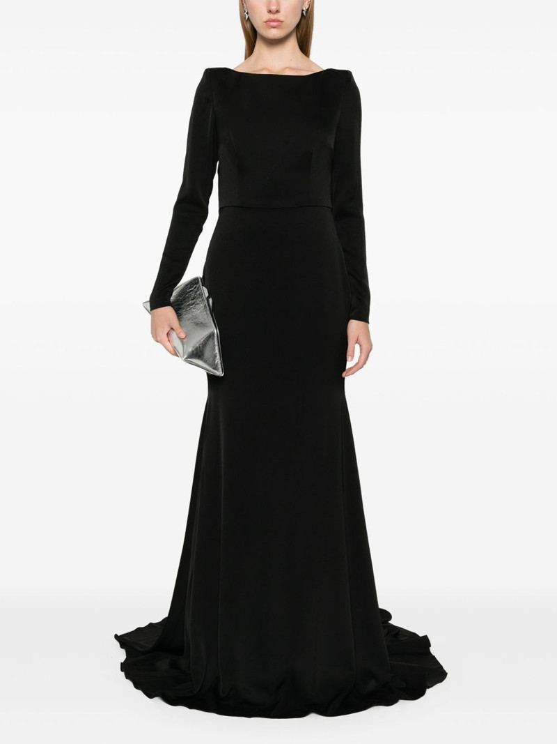 ALEX PERRY open-back satin gown outlook