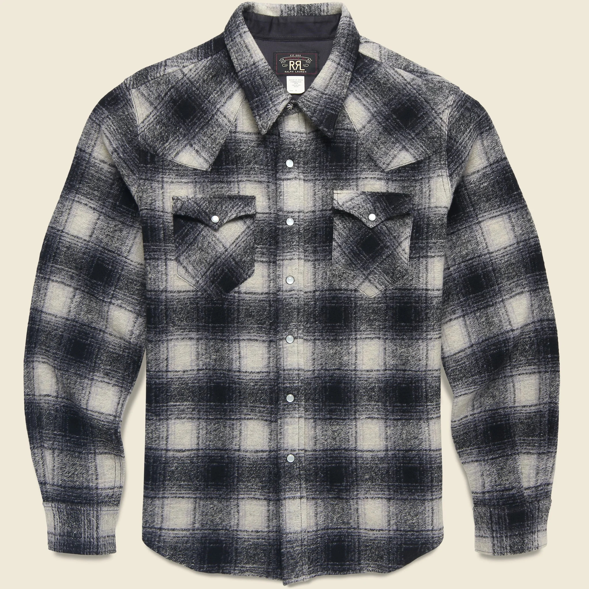 Jacquard Western Overshirt - Black - 1