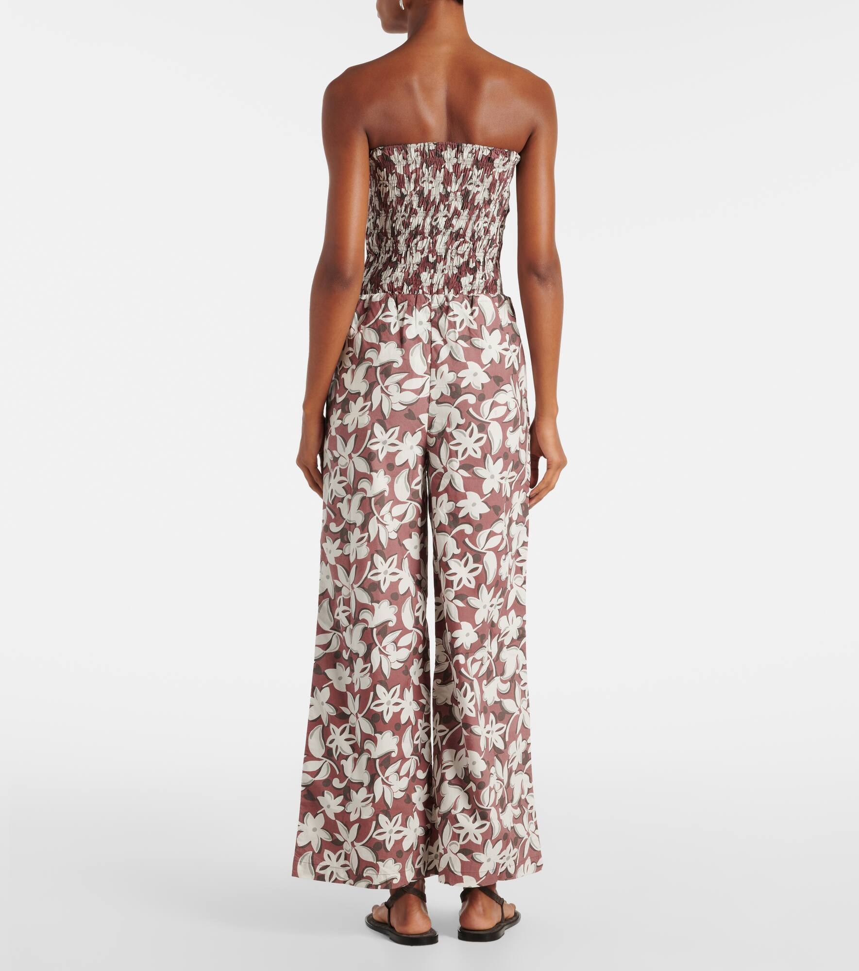 Freja floral cotton wide-leg pants - 3