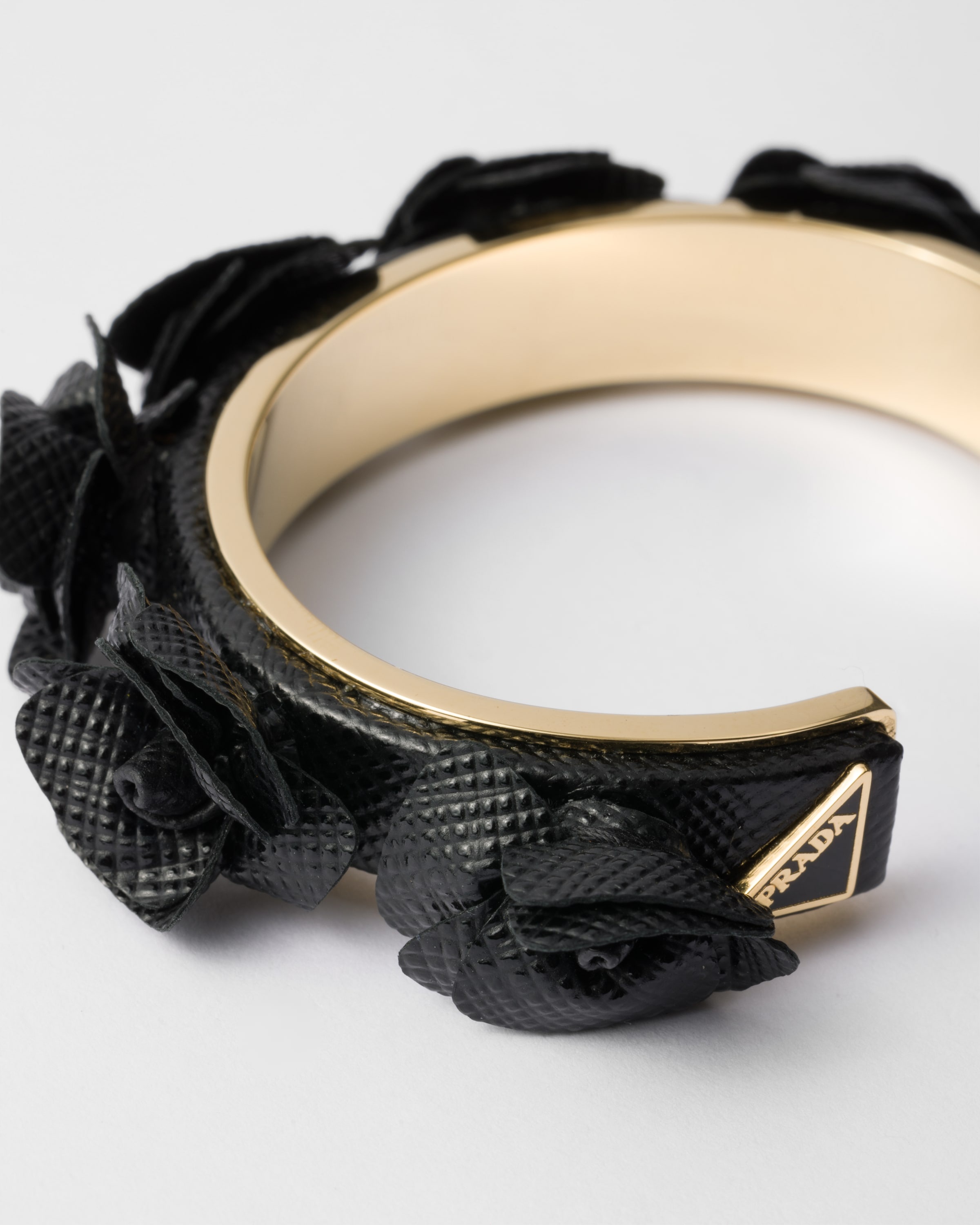 Prada Saffiano leather and metal bracelet | prada | REVERSIBLE