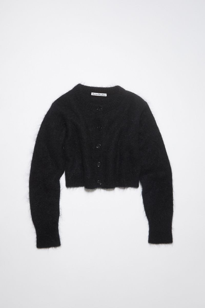 Wool mohair cardigan - Black 1