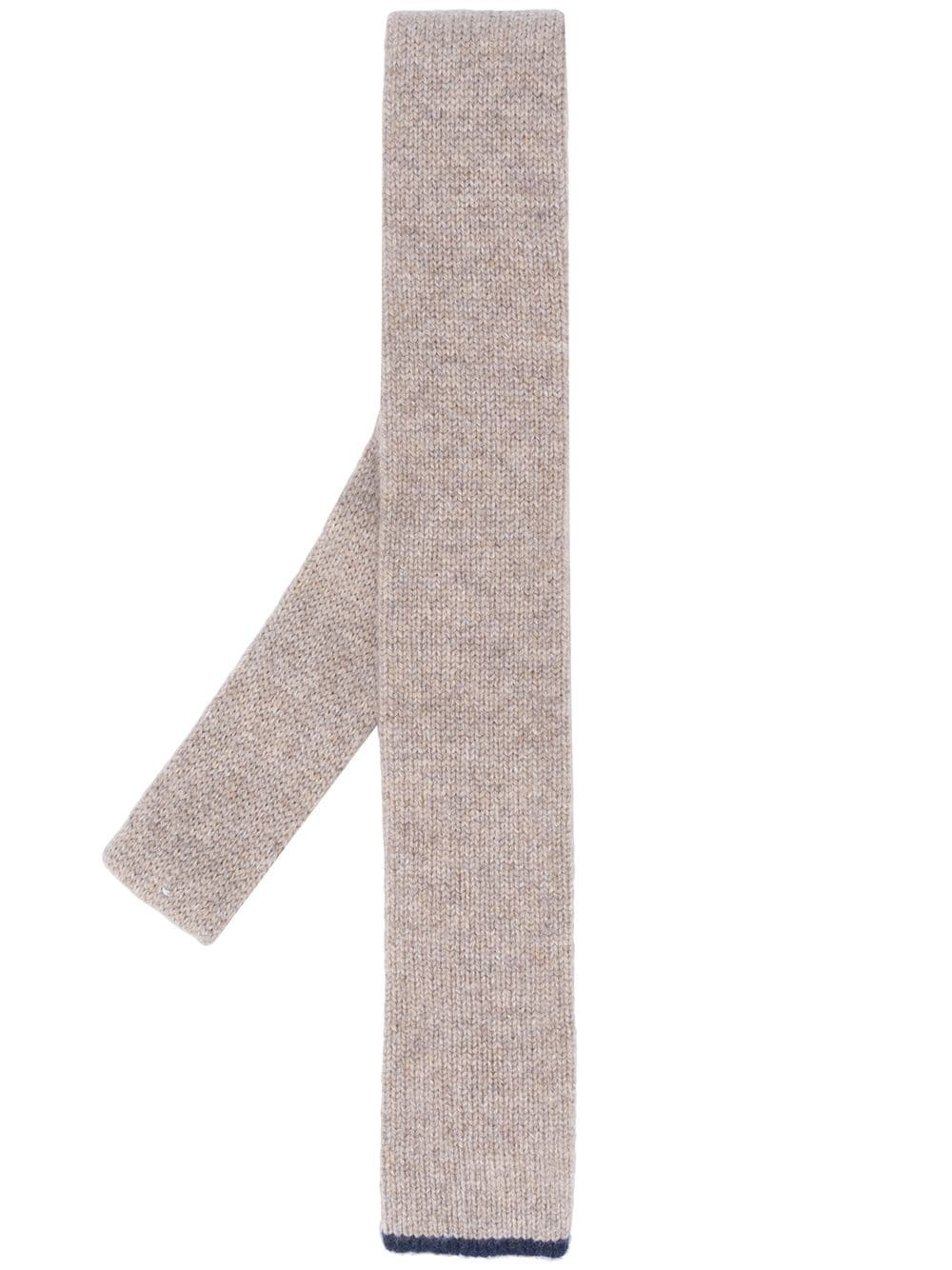 fine knit skinny scarf - 1