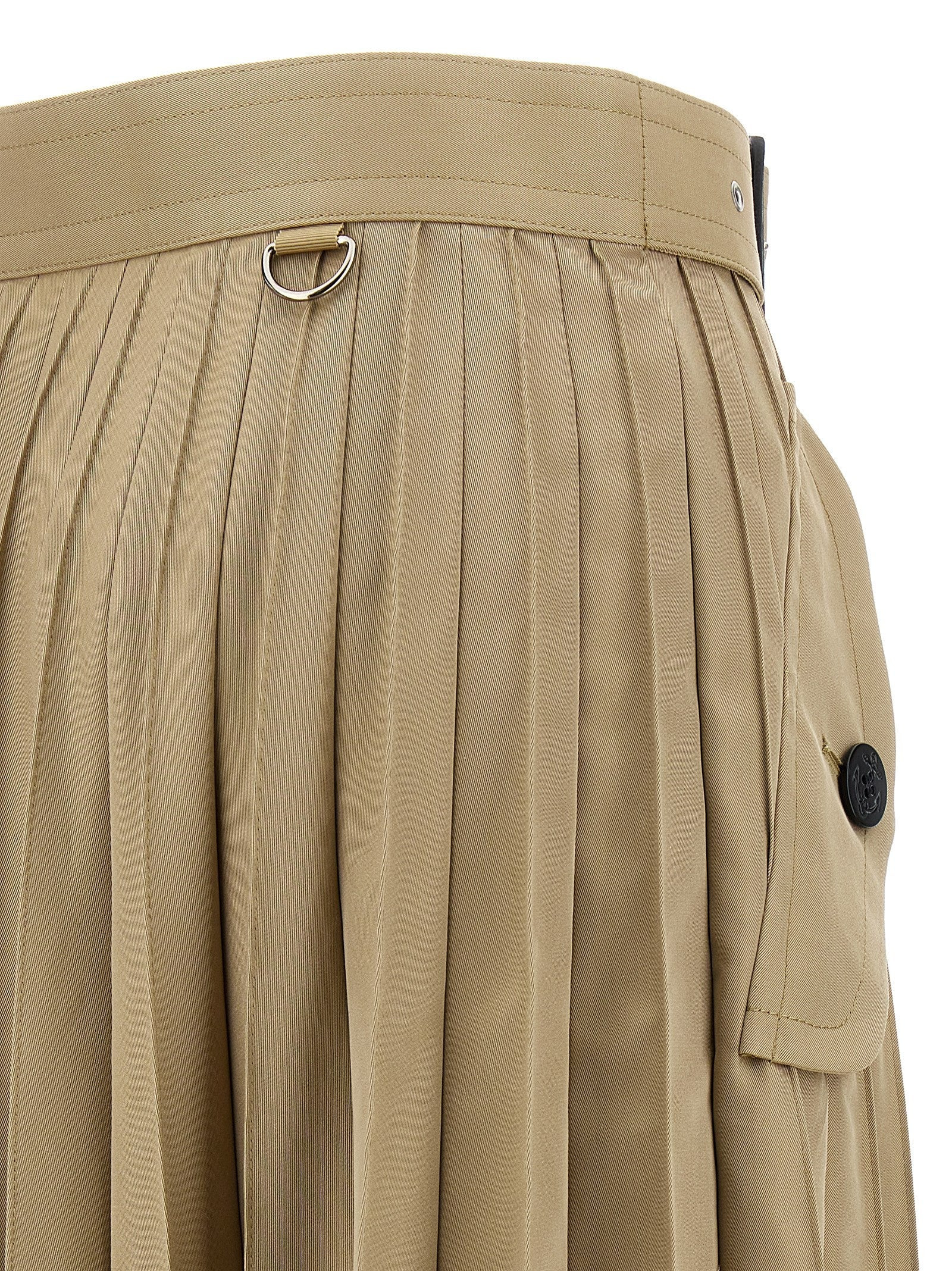 Sacai Women Long Pleated Skirt - 4