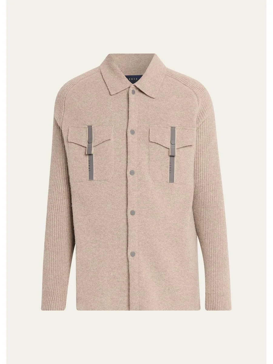 Men's Wool-Cashmere Felted Overshirt - 1