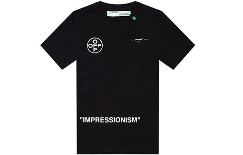 Off-White SS19 Graffiti Pink Arrows Short Sleeve OMAA027R191850151028 - 1