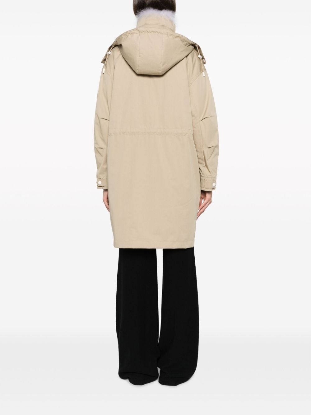 hooded midi parka - 4