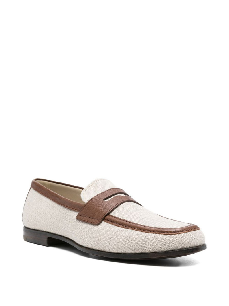 Church's panelled leather-trim loafers outlook