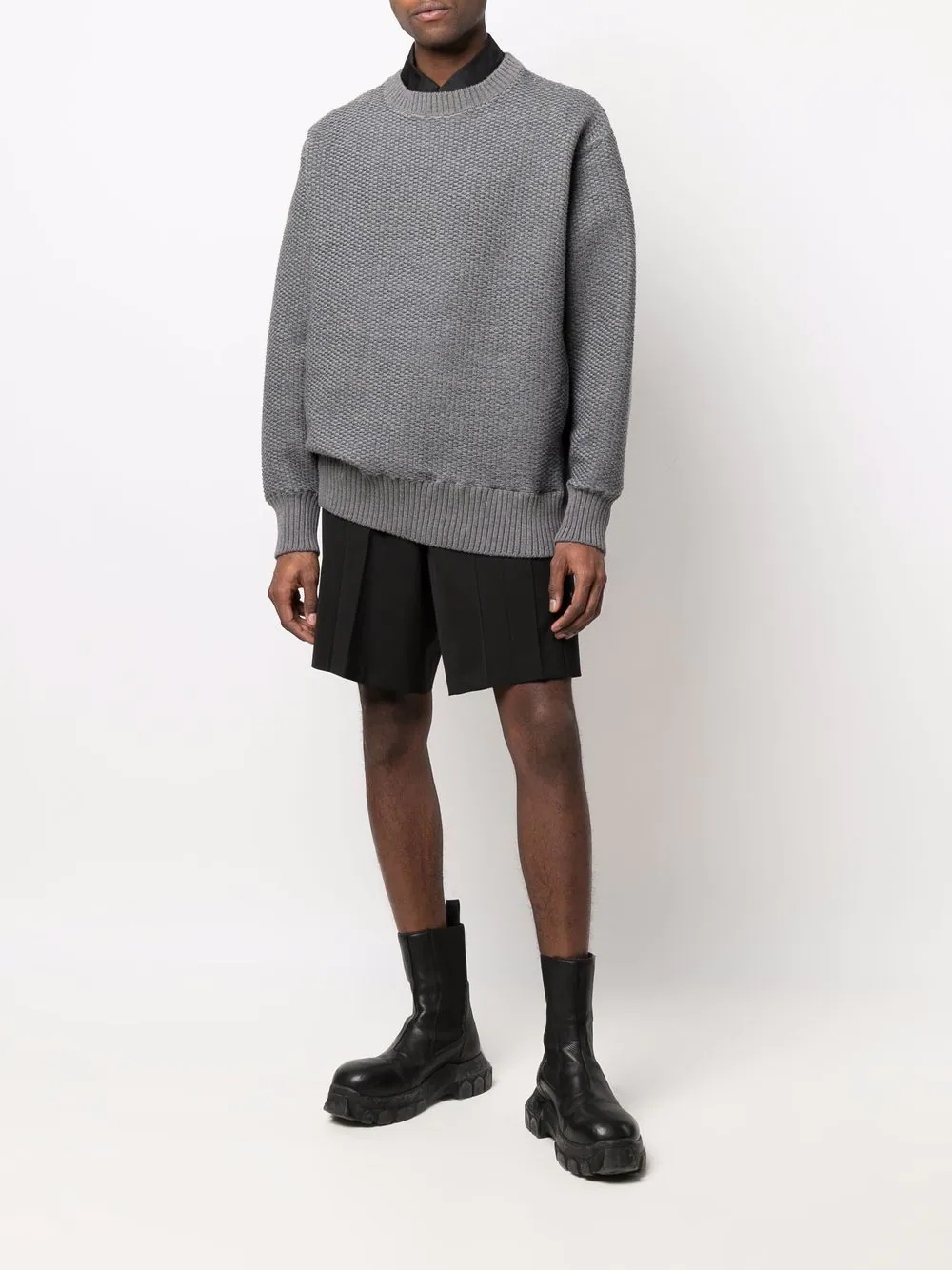 ribbed crew-neck jumper - 2