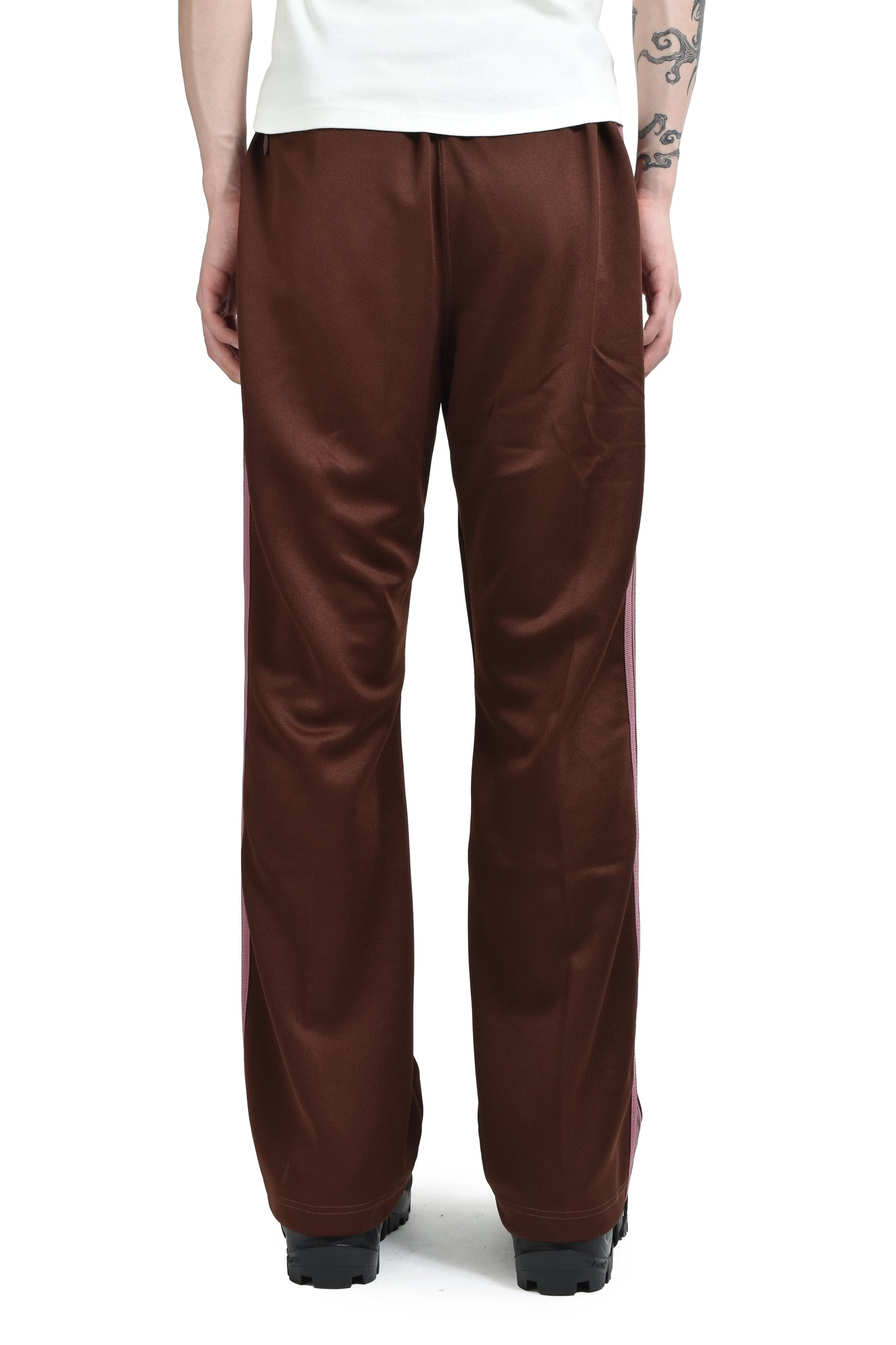 BOOT-CUT TRACK PANT - POLY SMOOTH / BRW - 2