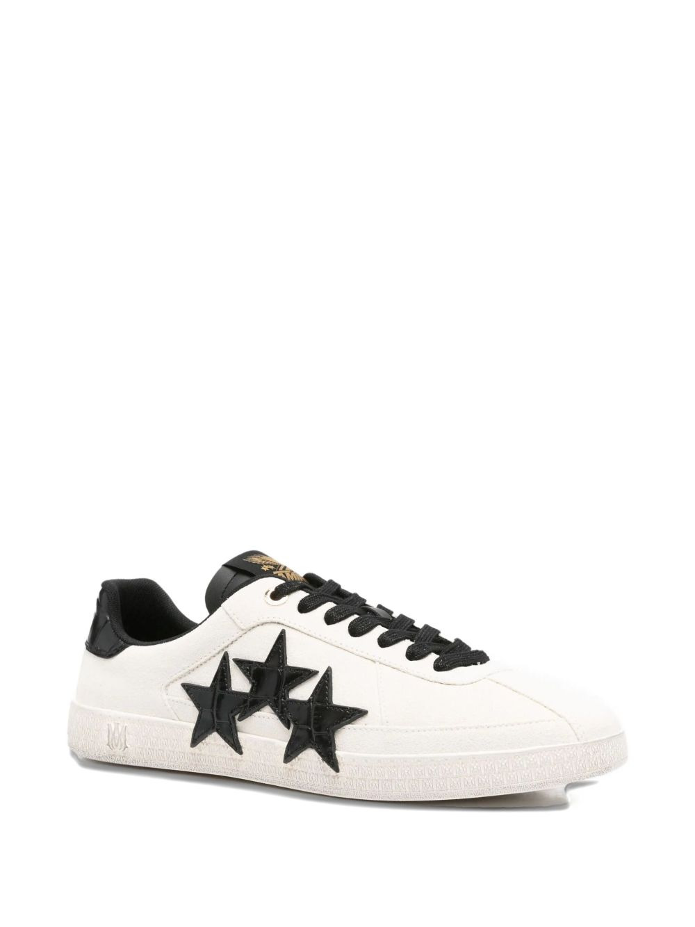 star-motif leather sneakers - 2