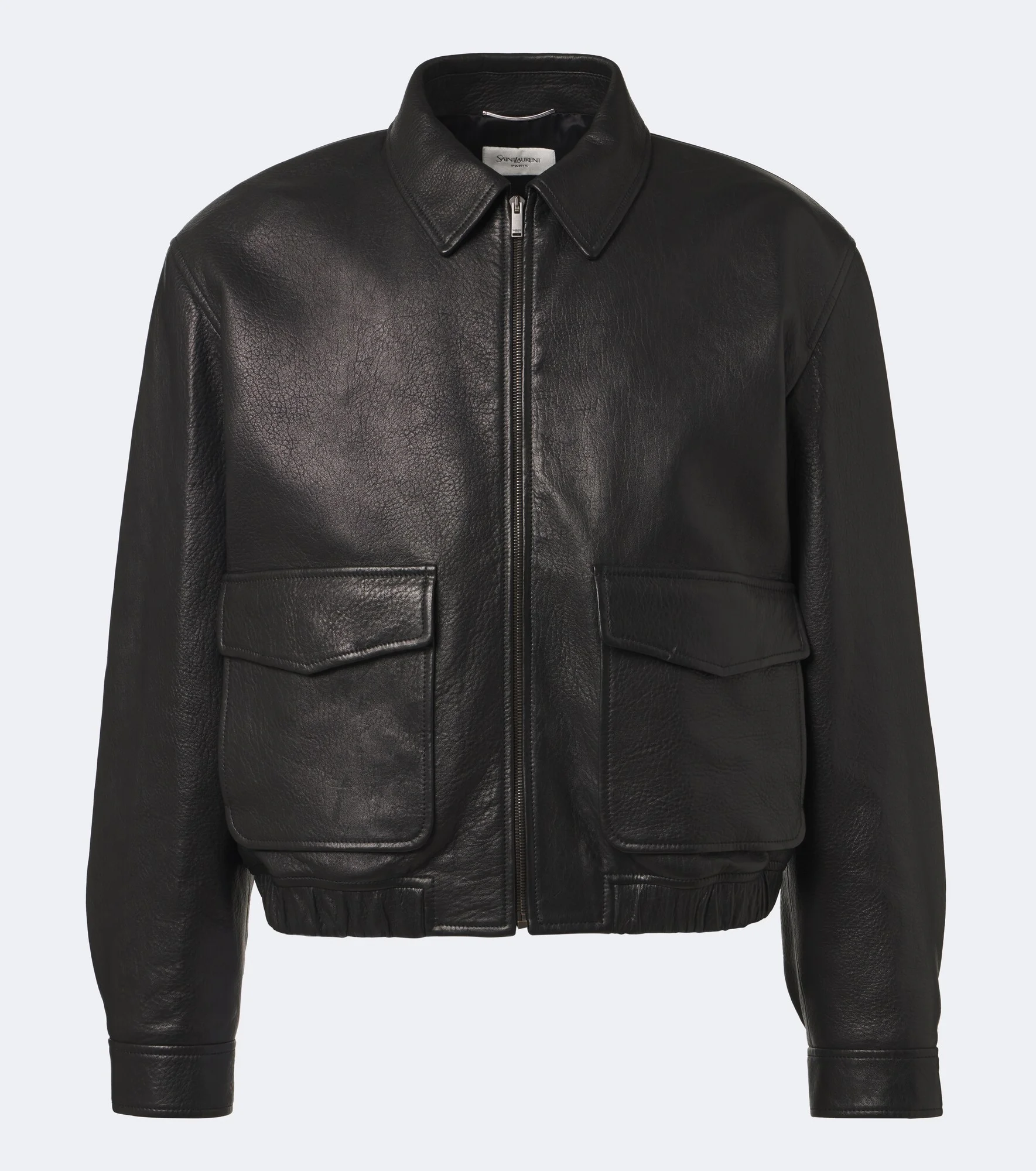 Leather blouson jacket - 1
