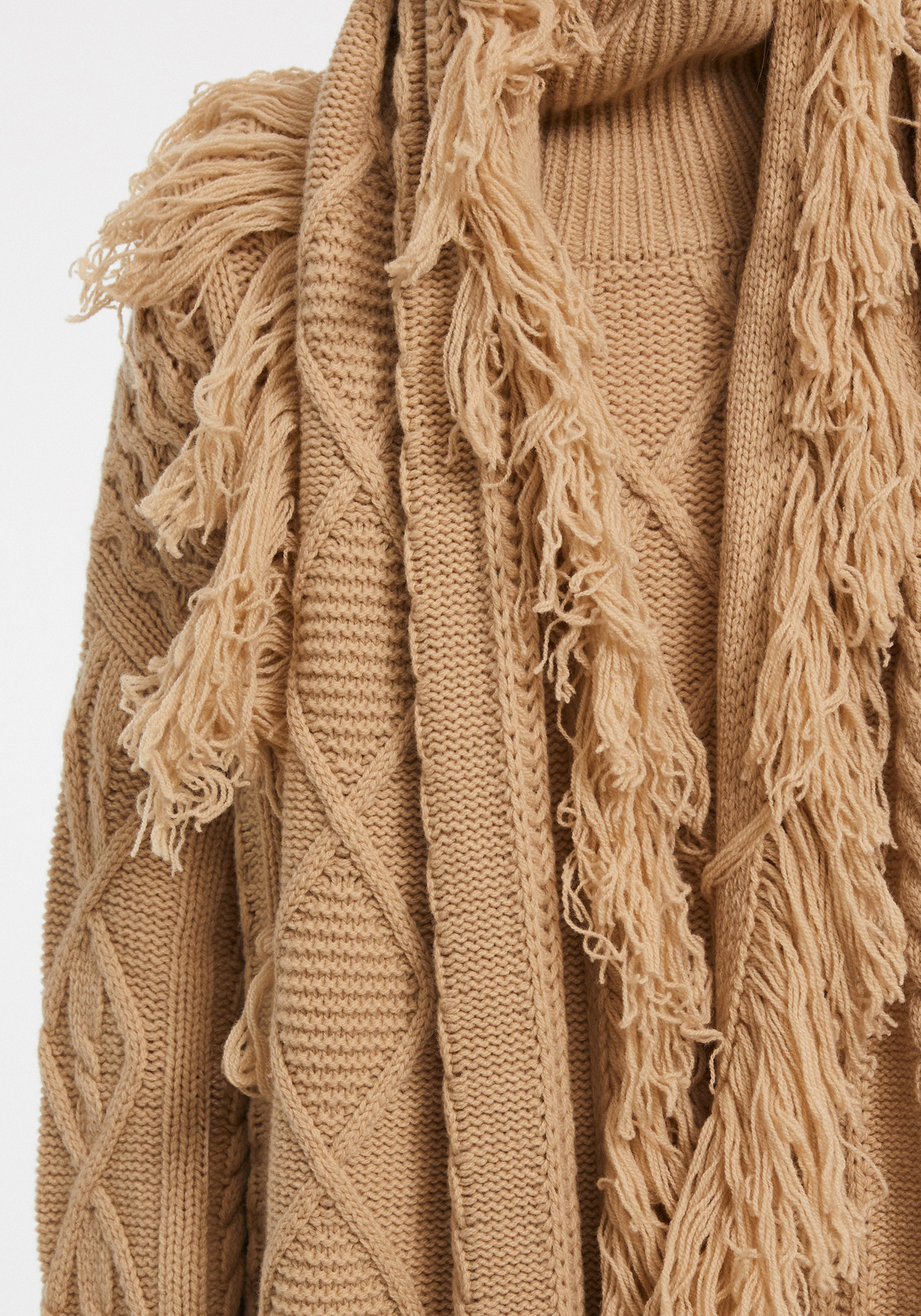 PEAK
Cable-knit merino scarf - 2