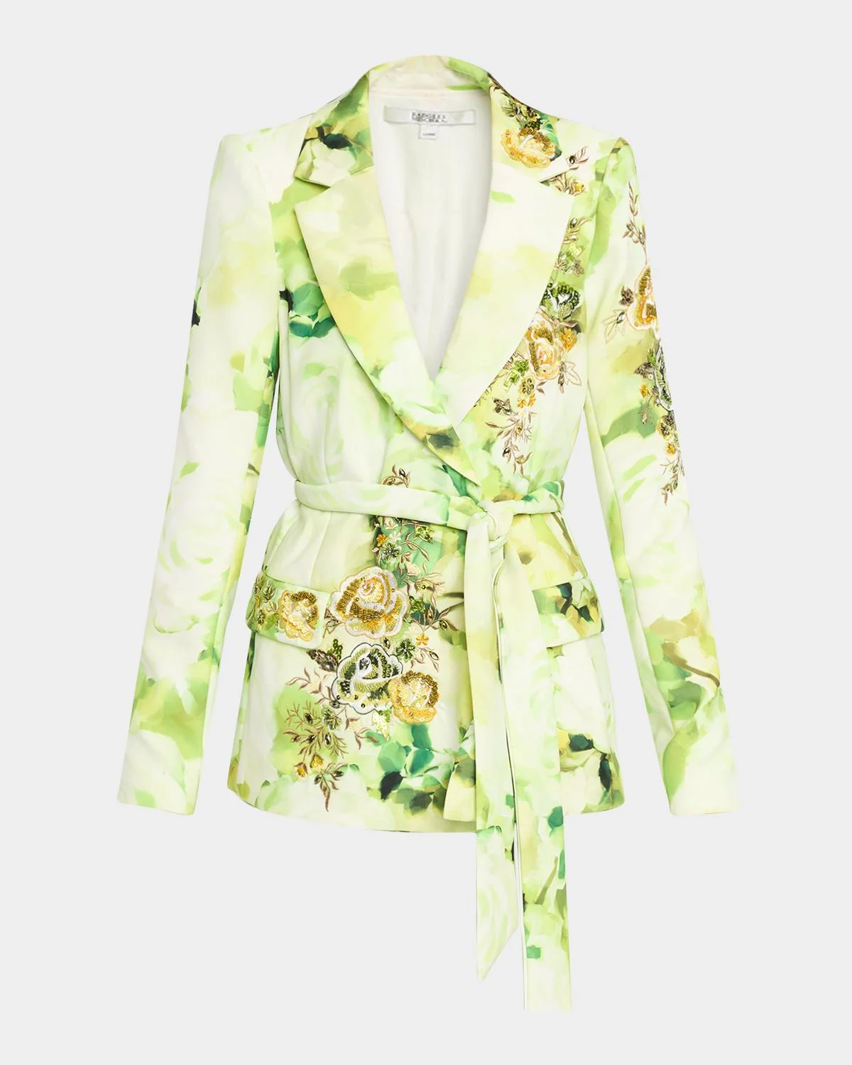 Beaded Floral-Embroidered Jacket - 1