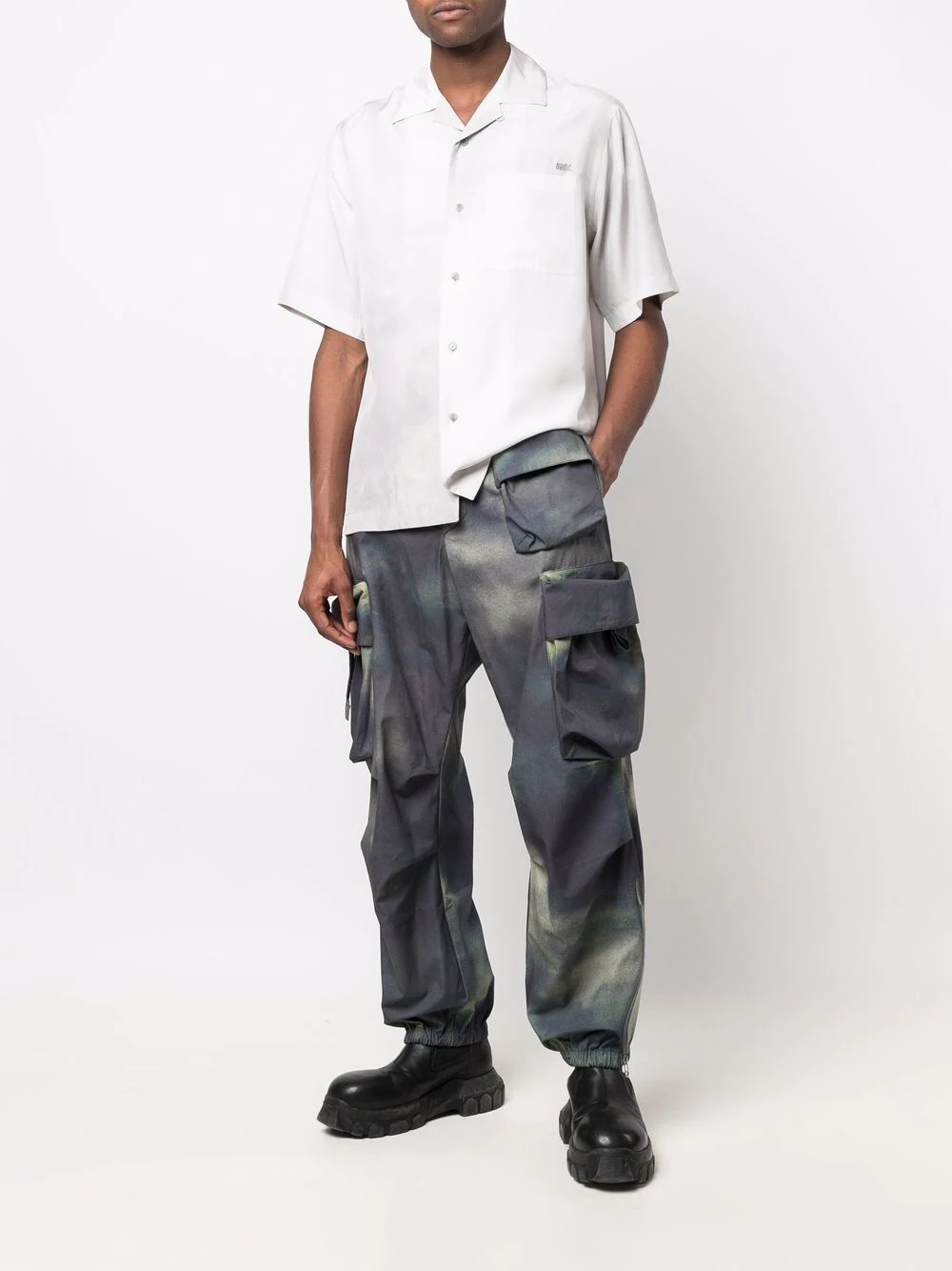 tie-dye cargo-pocket trousers - 2