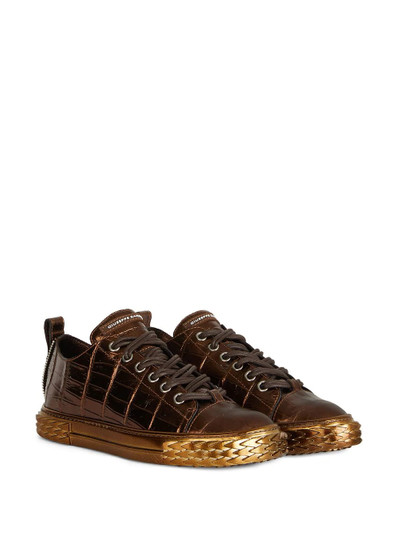 Giuseppe Zanotti croco effect sneakers outlook