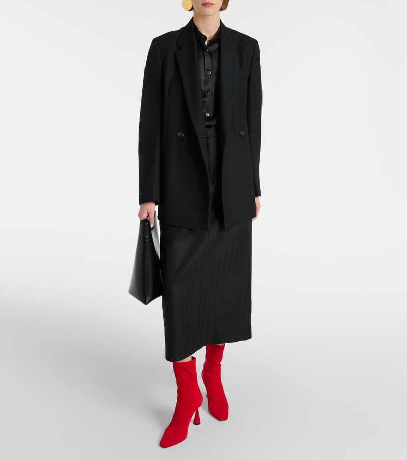 AQUAZZURA Amore 95 suede ankle boots outlook