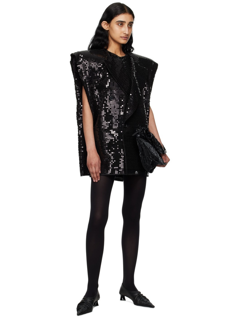 Junya Watanabe Black Sequinned Minidress outlook