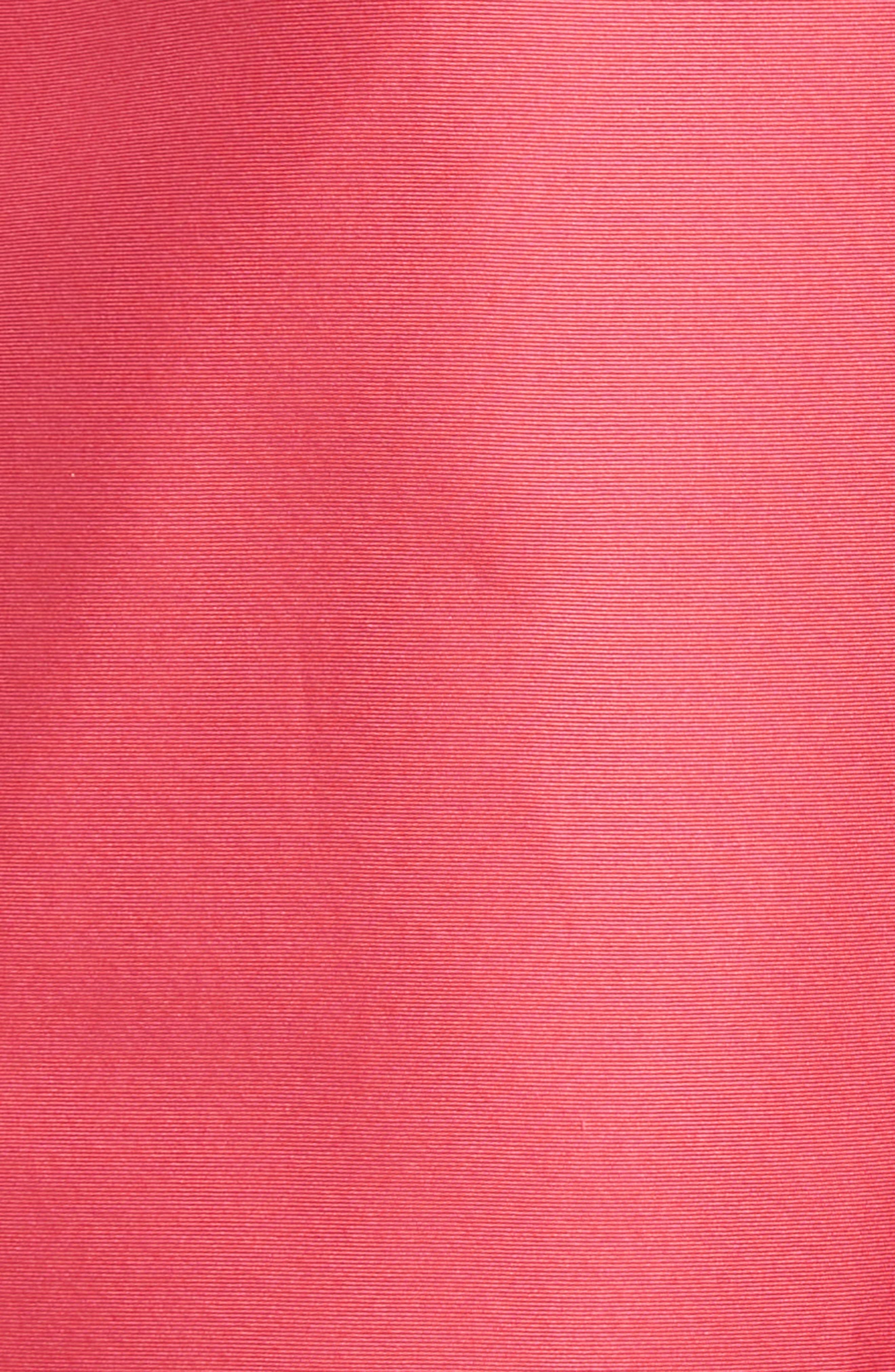 Carolina Herrera Cuffed Short Sleeve Button Front Silk Faille Gown in Azalea at Nordstrom - 6