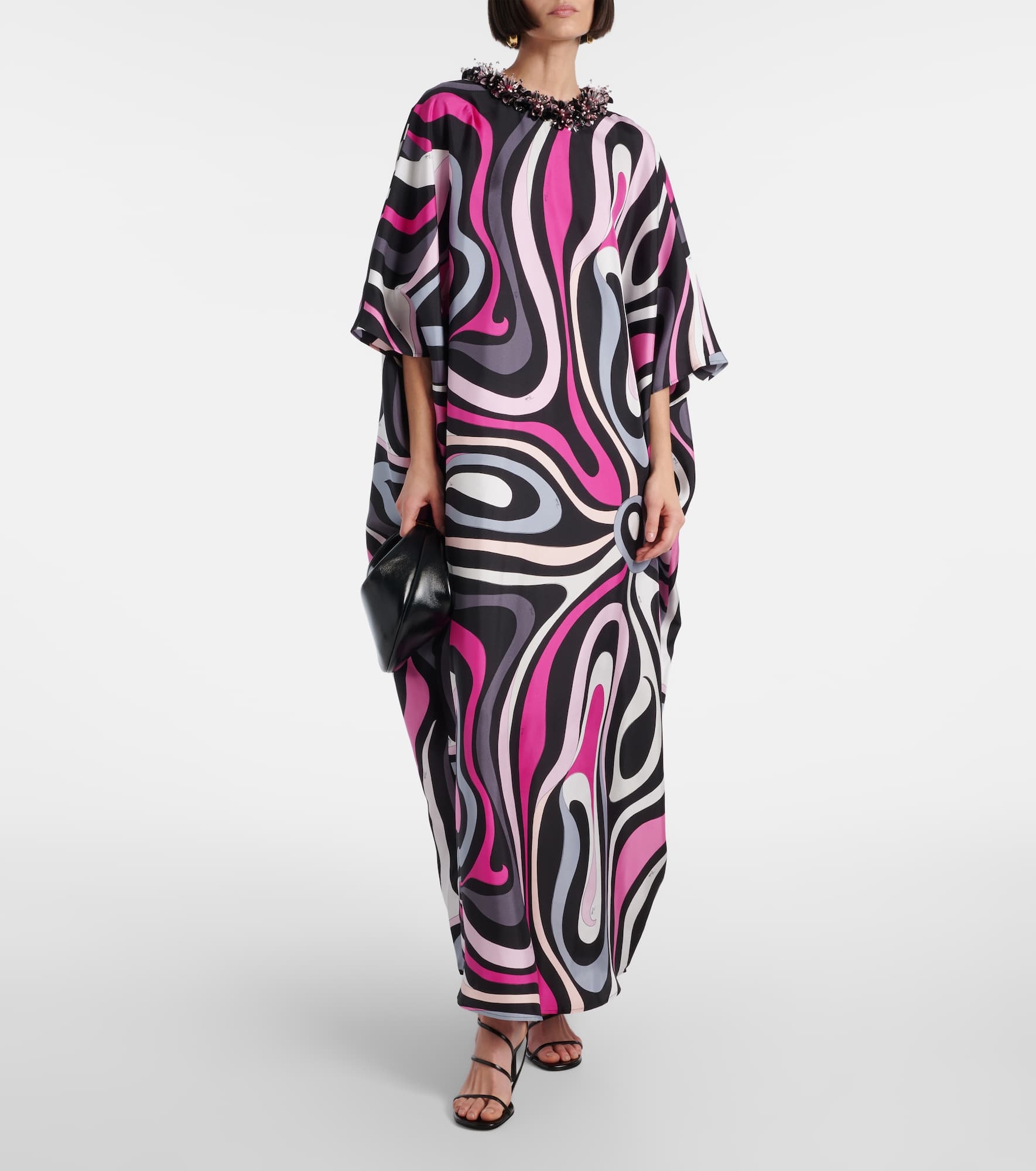 Marmo silk twill kaftan - 2