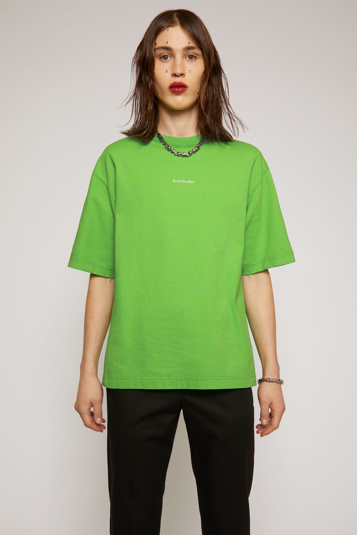 Reverse-logo t-shirt bright green - 2