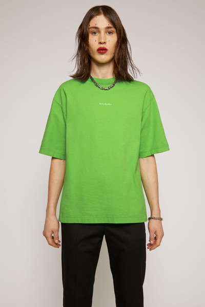 Acne Studios Reverse-logo t-shirt bright green outlook