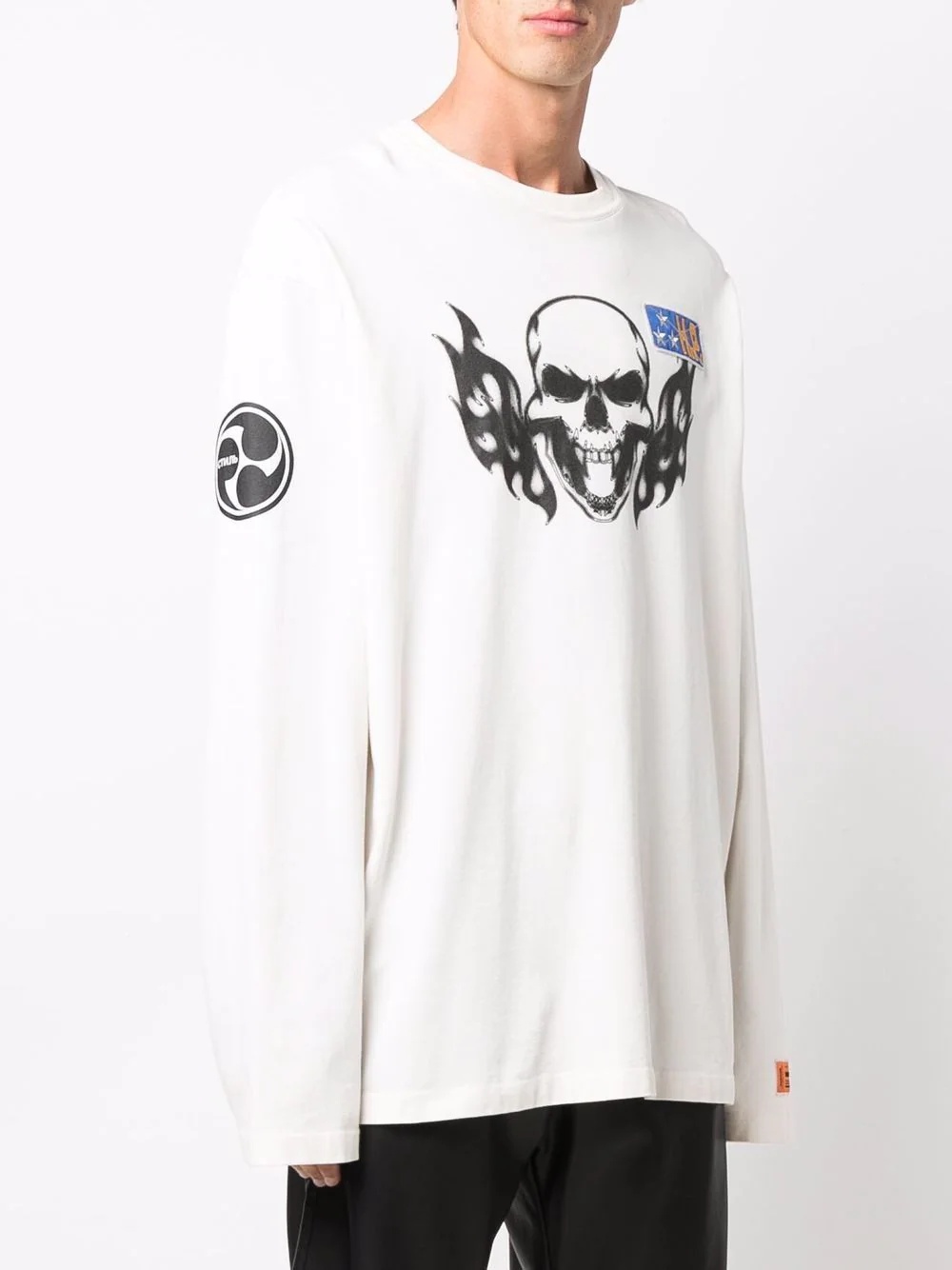 skull print long-sleeve T-shirt - 3