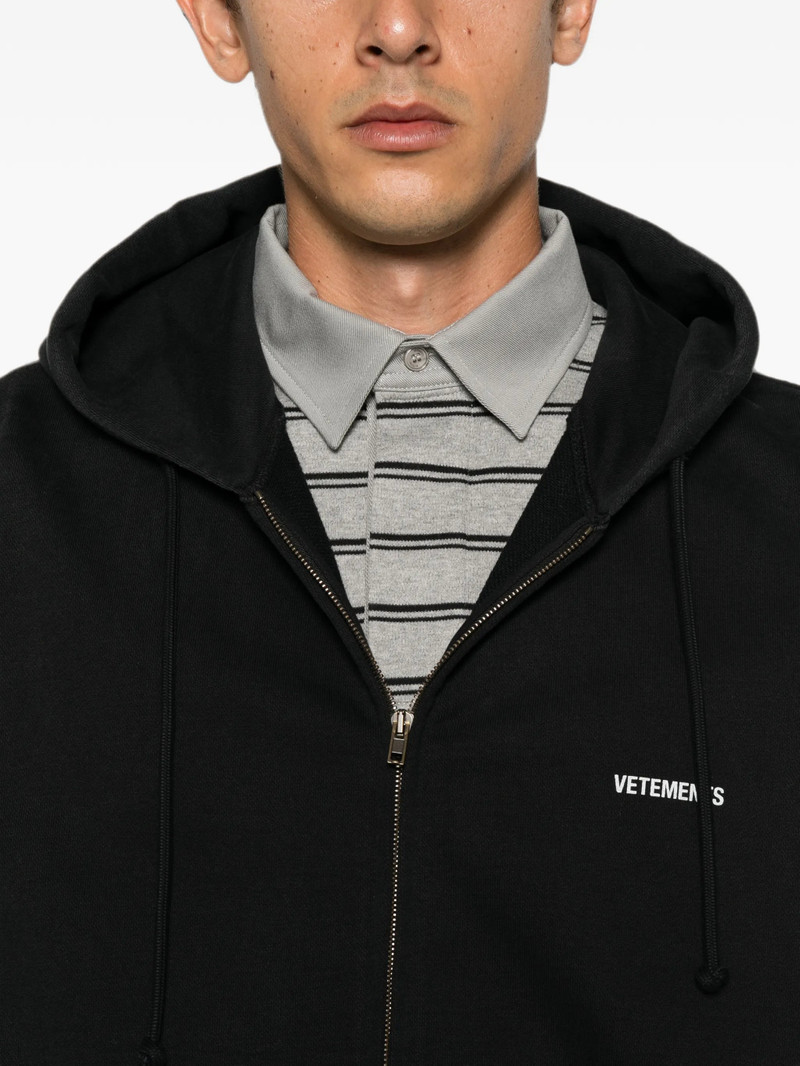 Vetements Logo-print Zip-up Hoodie 5
