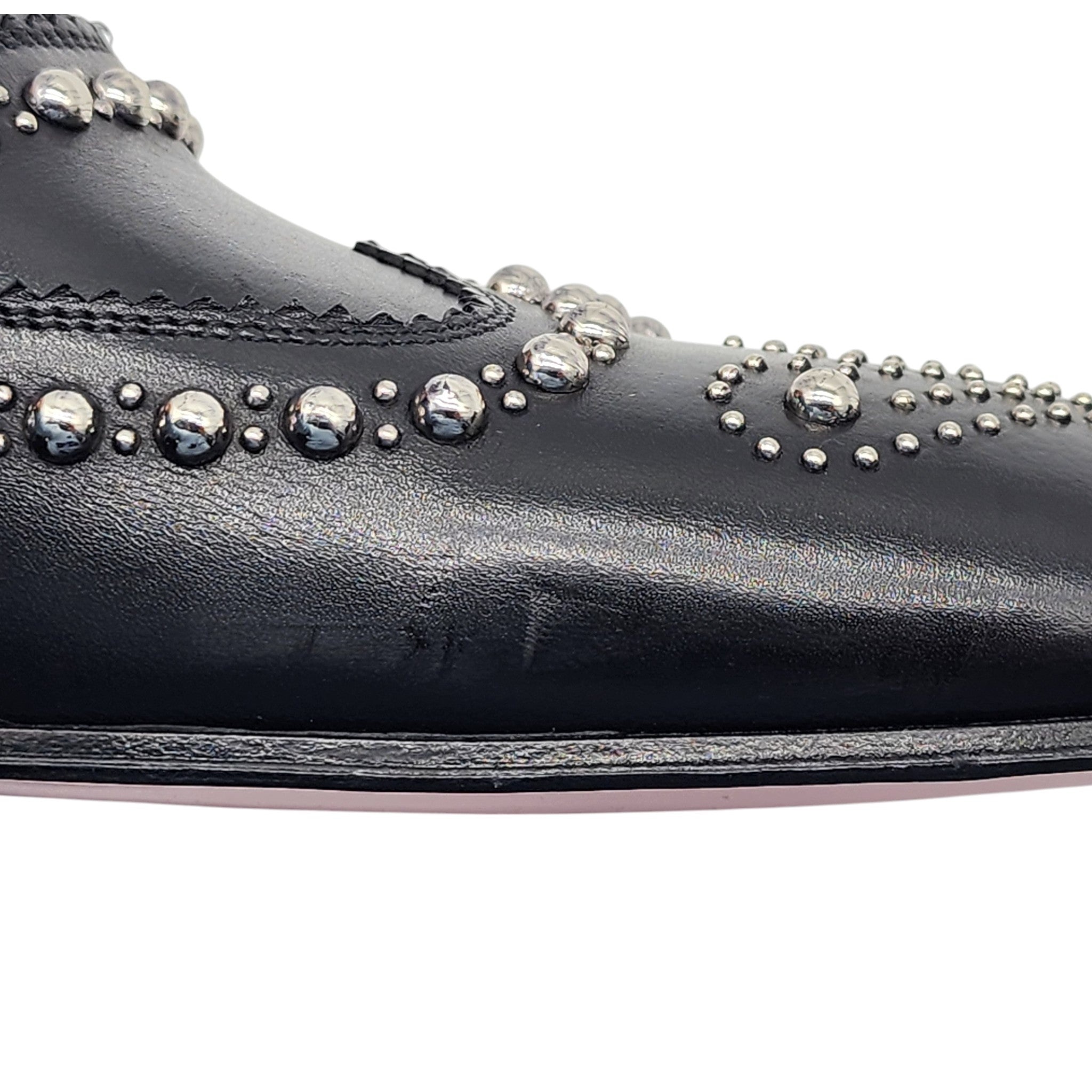 Christian Louboutin Charlie Clou Studded Oxford Shoes - Leather - Black - 42 - 7