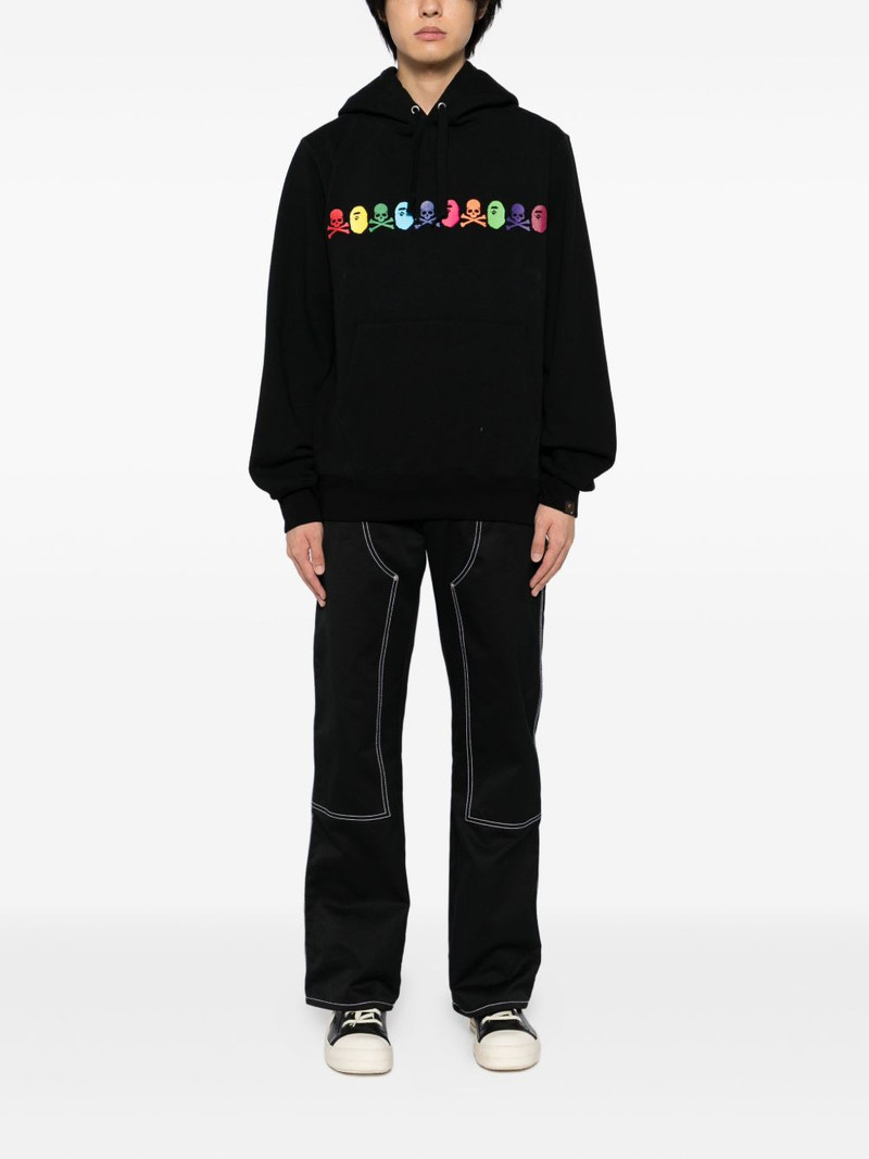 mastermind JAPAN x Bape logo printed hoodie outlook