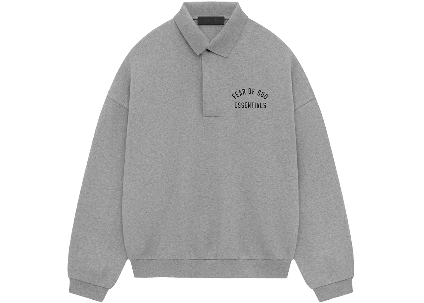Fear of God Essentials Fleece Polo Dark Heather - 1