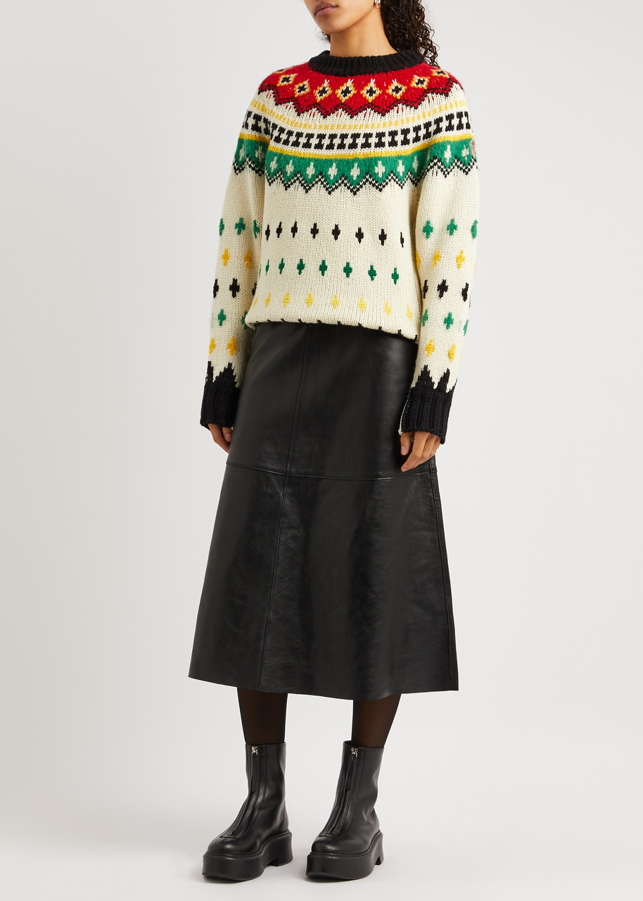 Fair Isle wool-blend jumper - 4