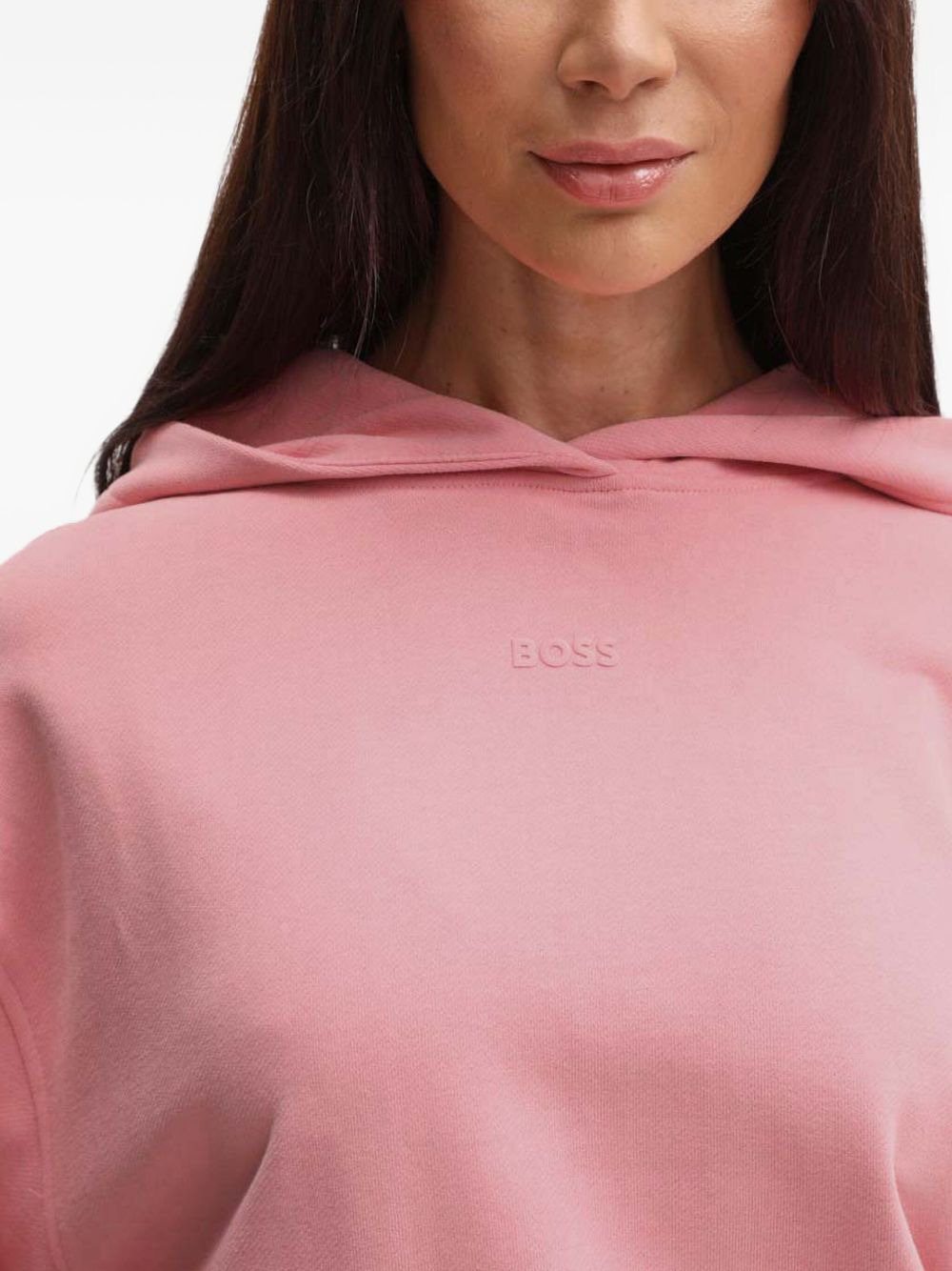 embossed-logo hoodie - 4
