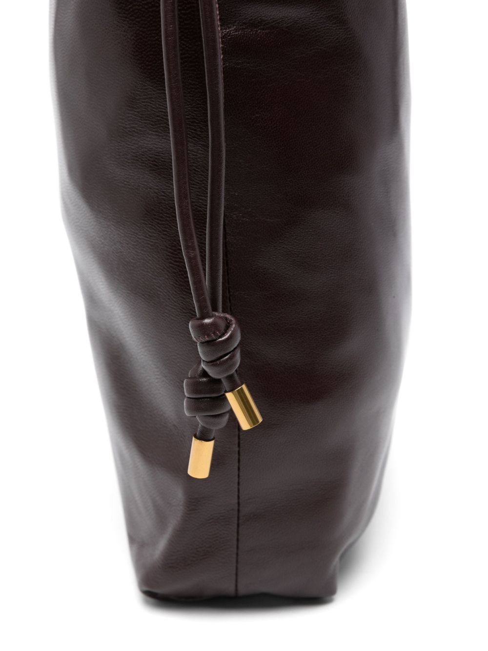 Silven drawstring leather shoulder bag - 4