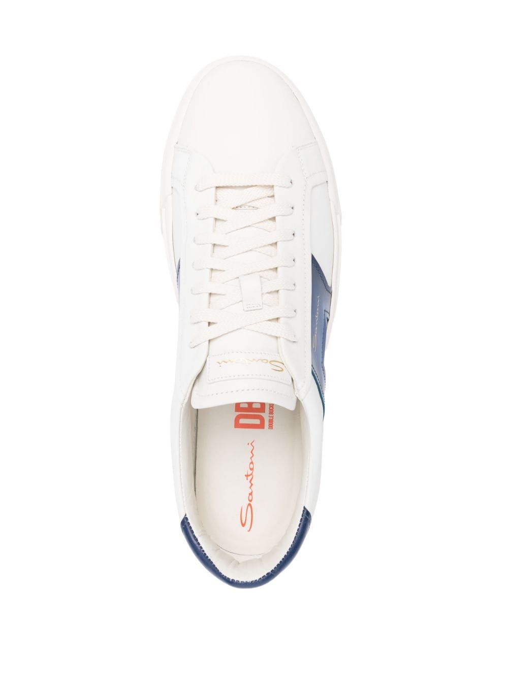 Double Buckle low-top leather sneakers - 4