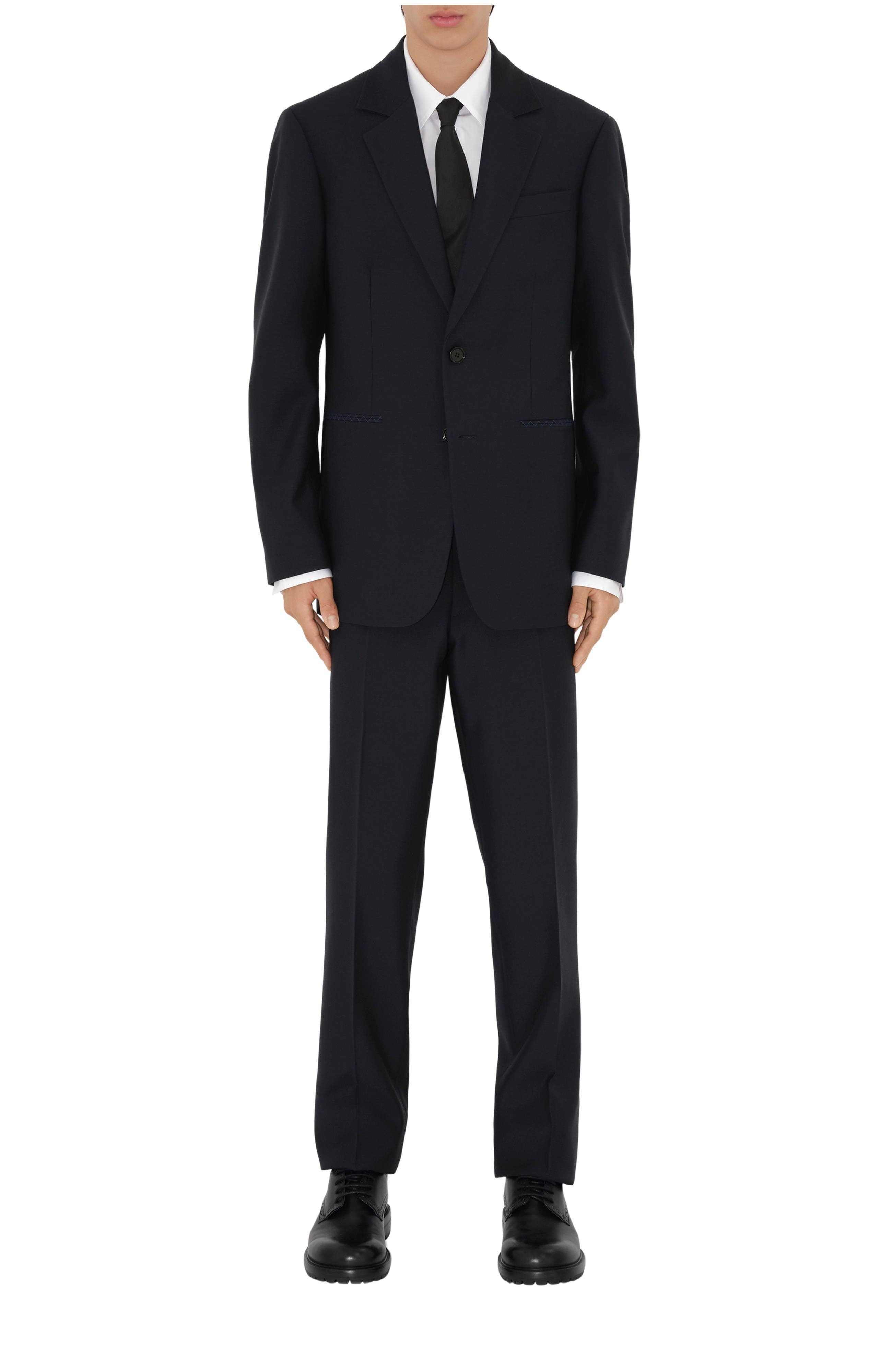 burberry Wool Tailored Trousers in Navy at Nordstrom - 1