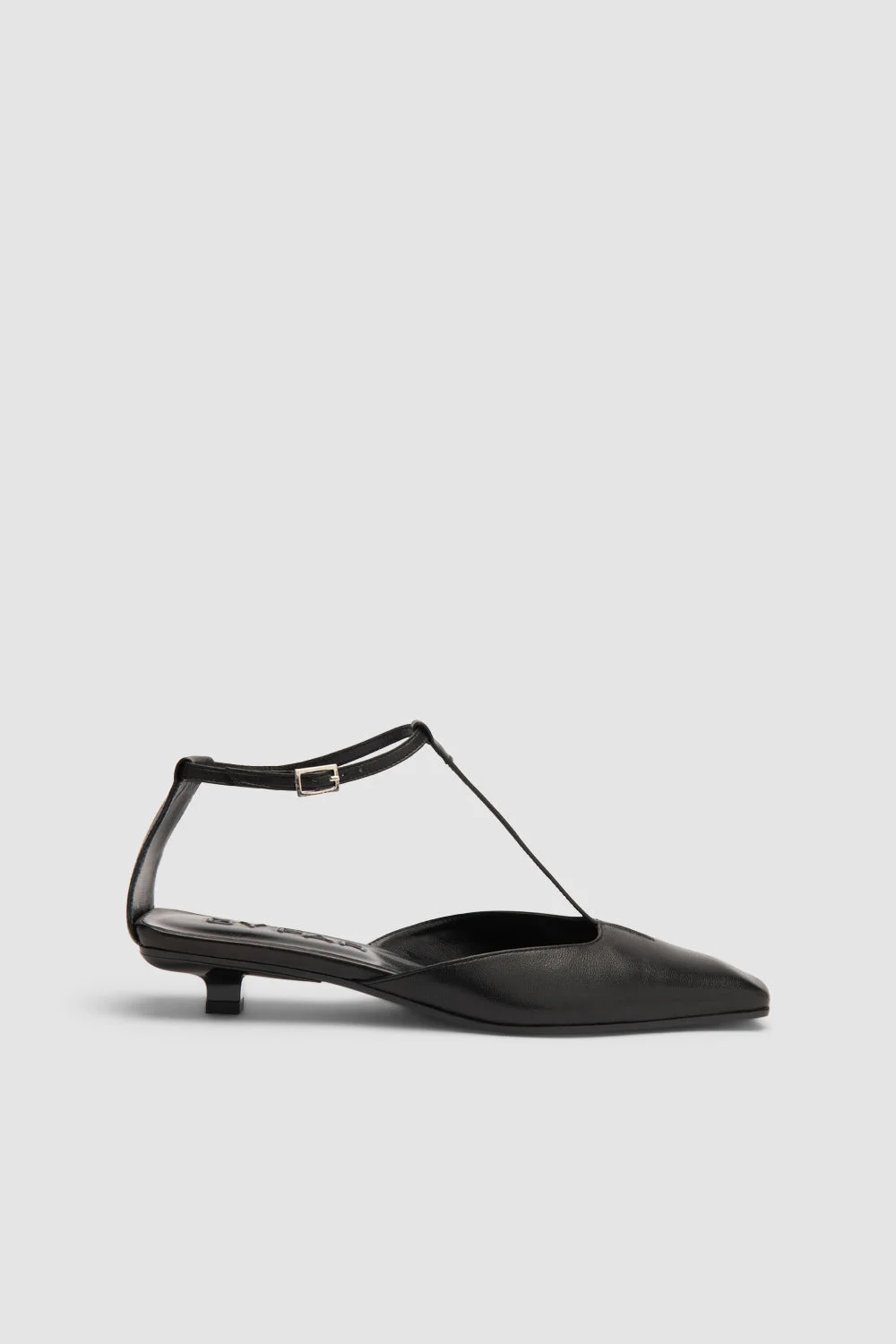 Tao Black Lamb Nappa Leather Kitten Heel - 1