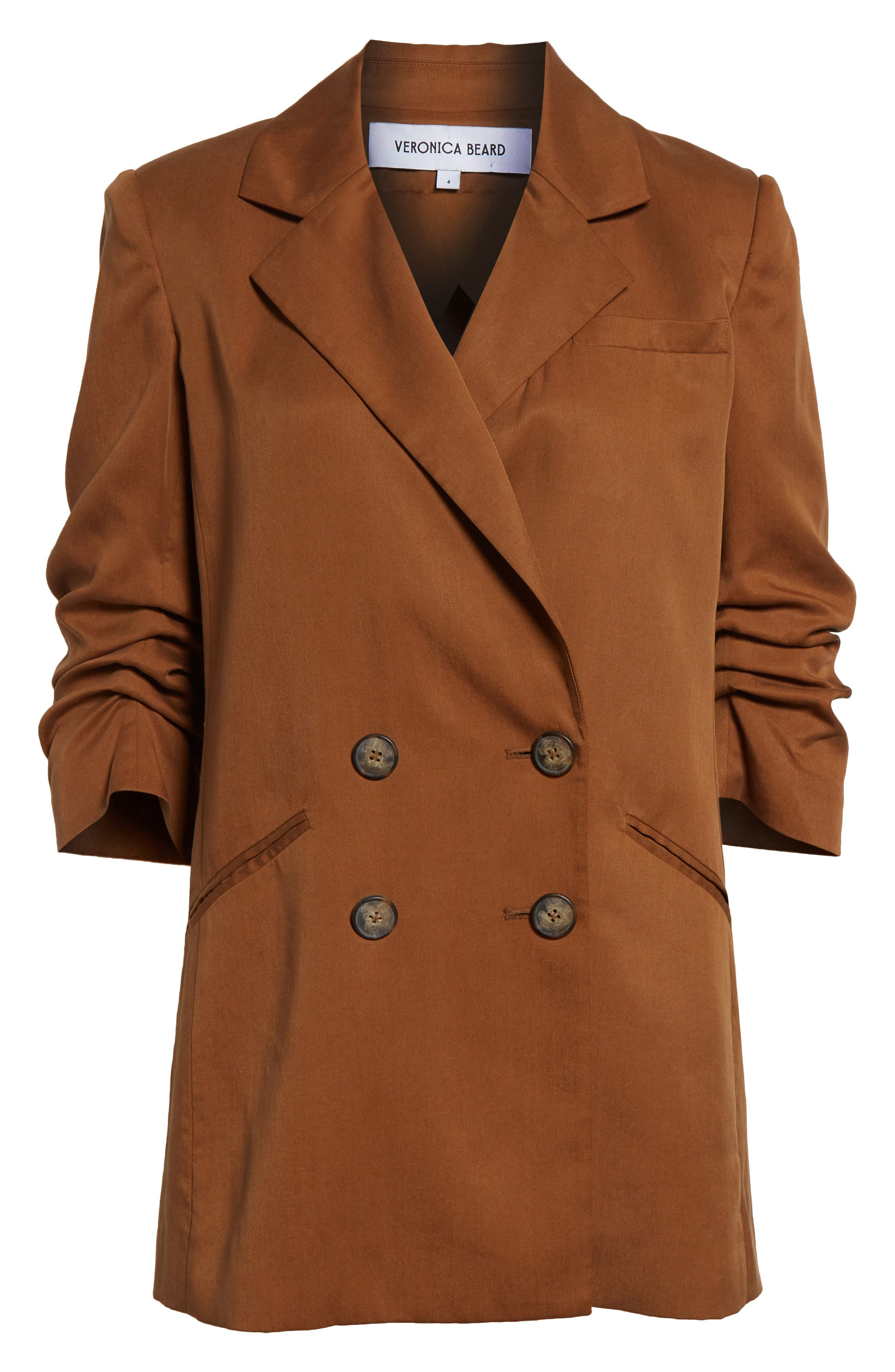 Veronica Beard Rupert Double Breasted Jacket in Whisky at Nordstrom - 7