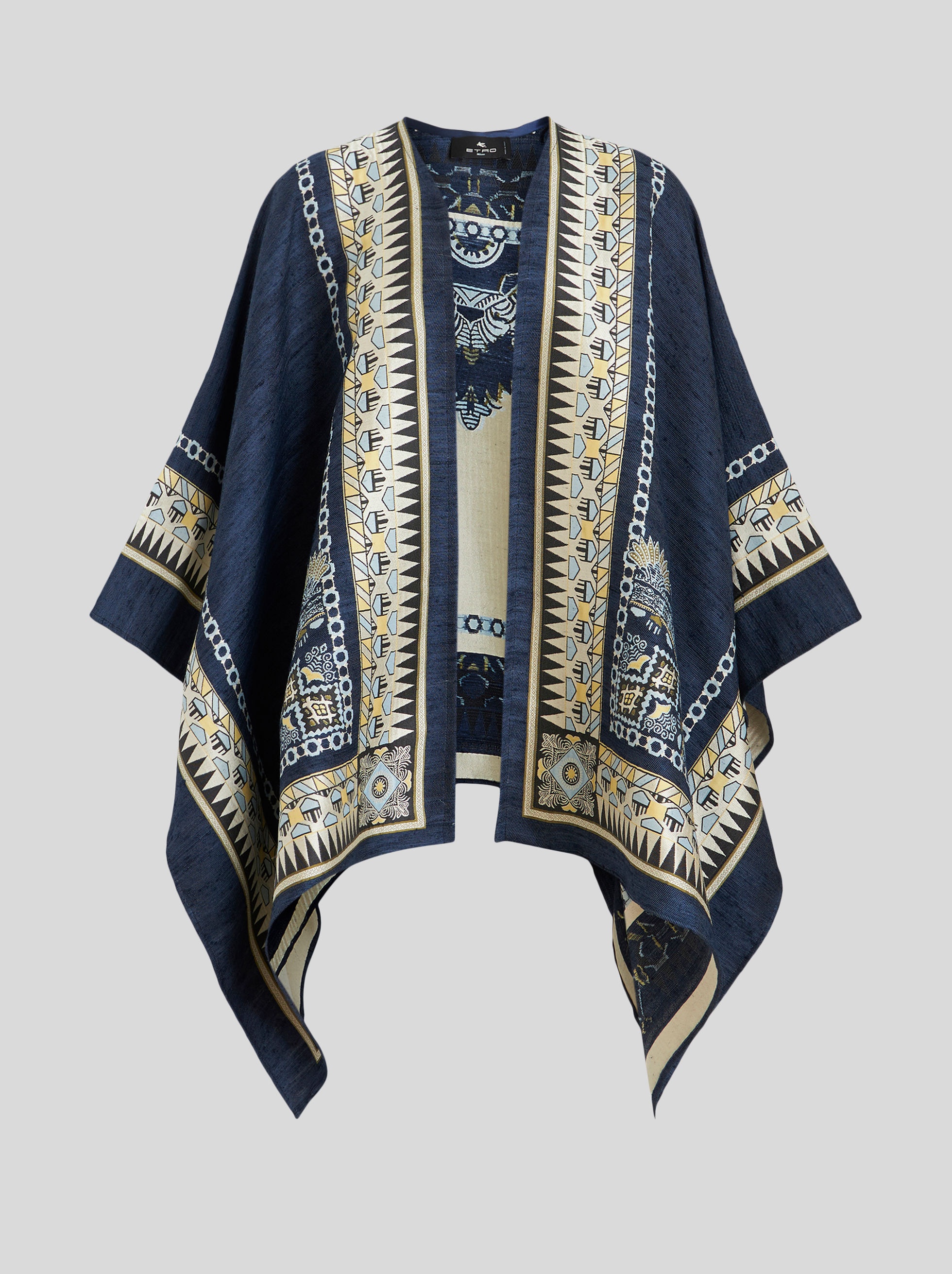 SCARF PRINT CAPE - 1